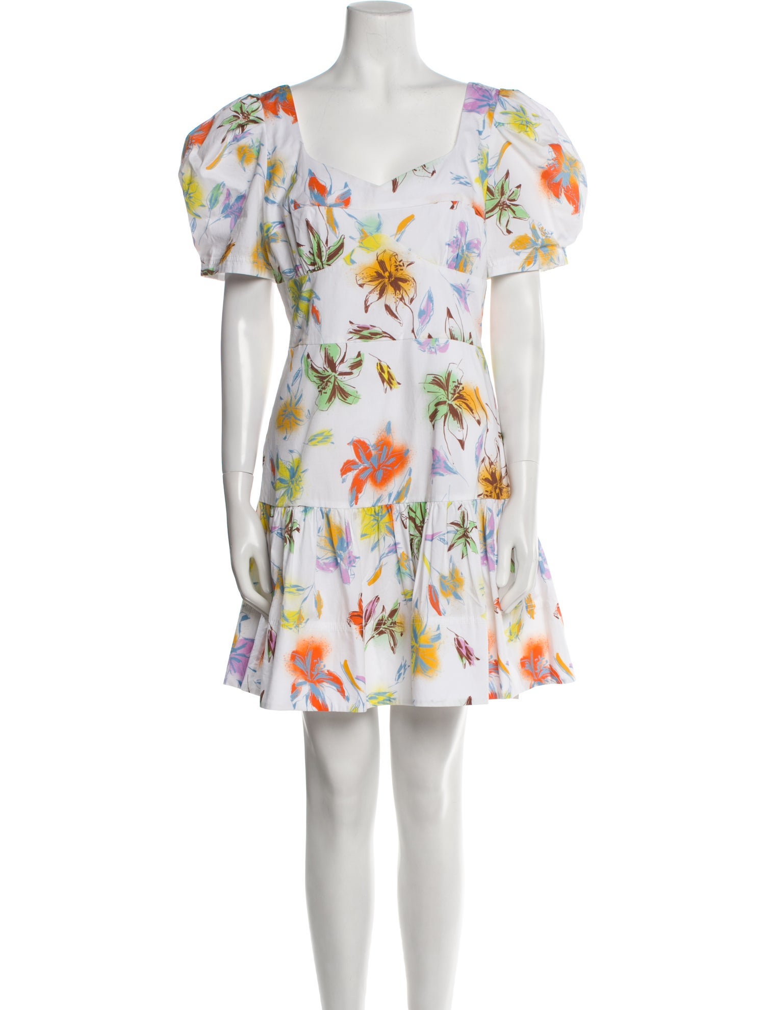 Tanya Taylor Floral Print Mini Dress