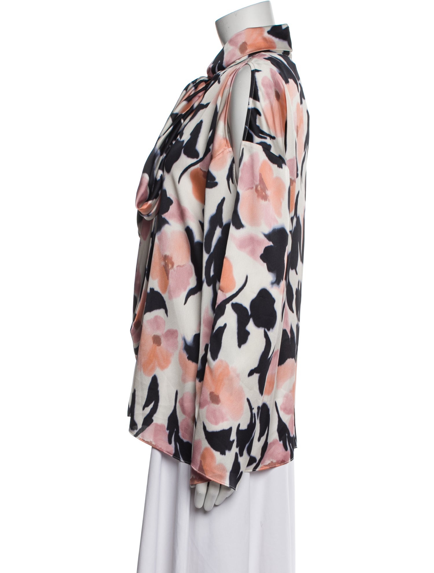 Tanya Taylor Printed Mock Neck Blouse