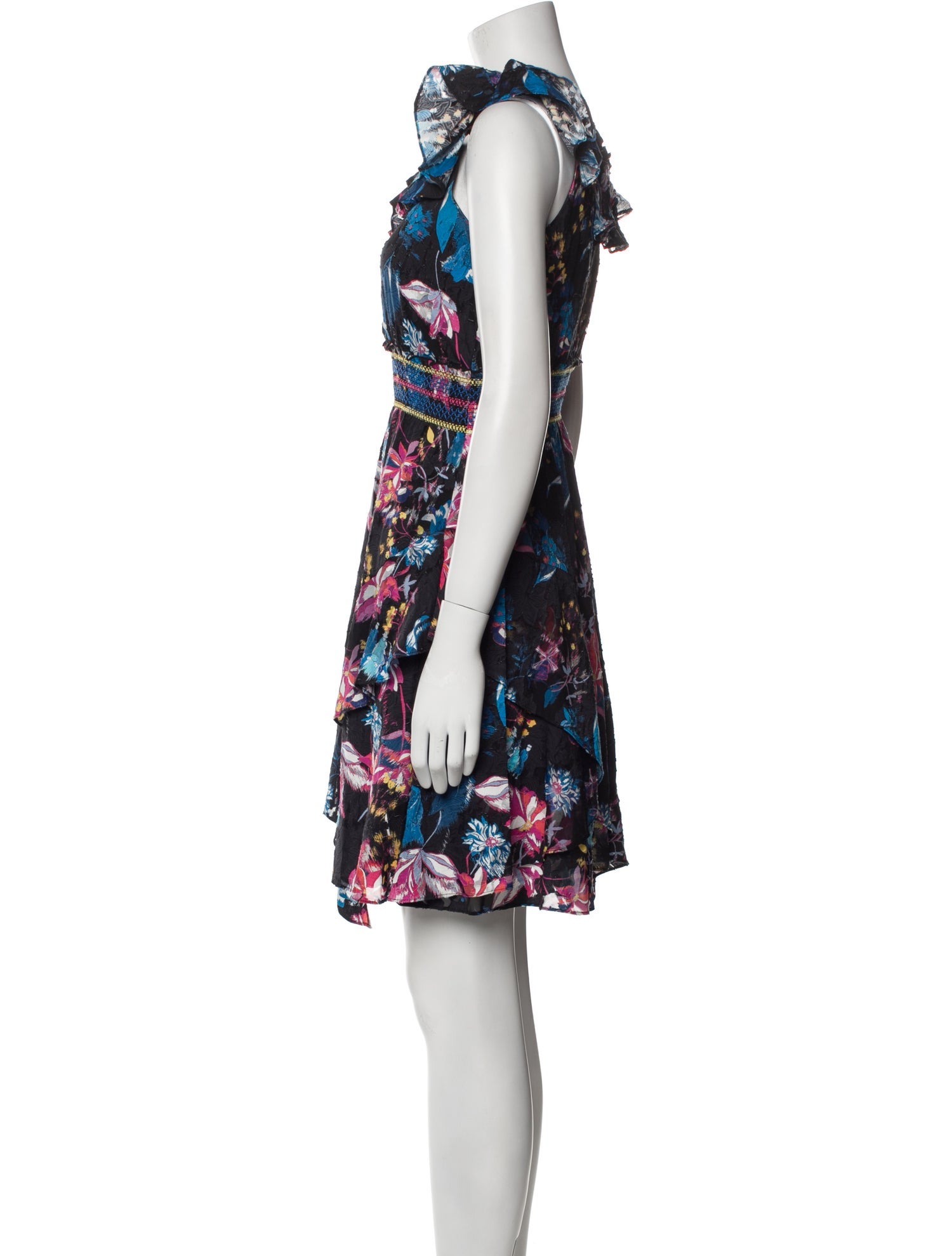 Tanya Taylor Floral Print Mini Dress