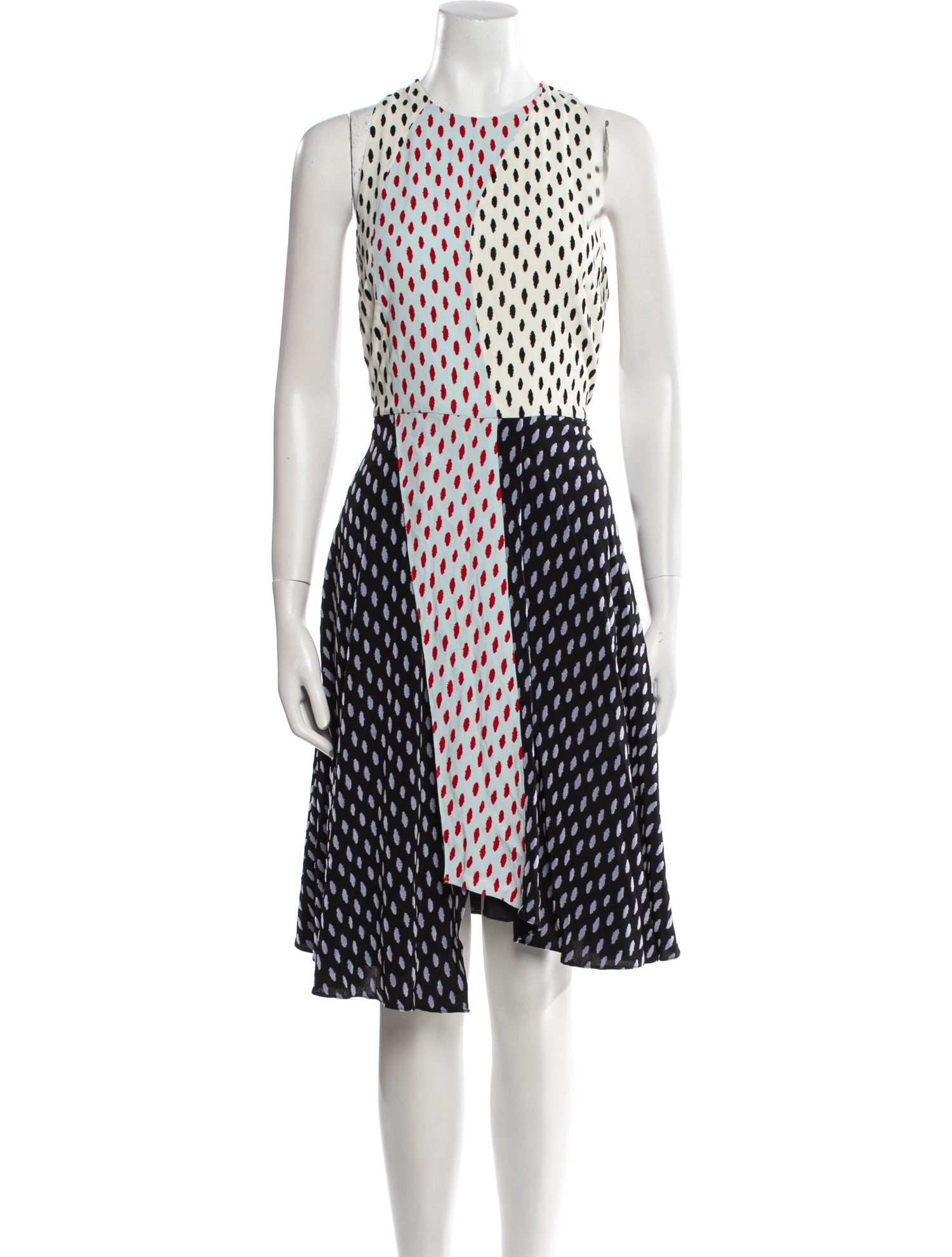 Tanya Taylor Polka Dot Print Knee-Length Dress