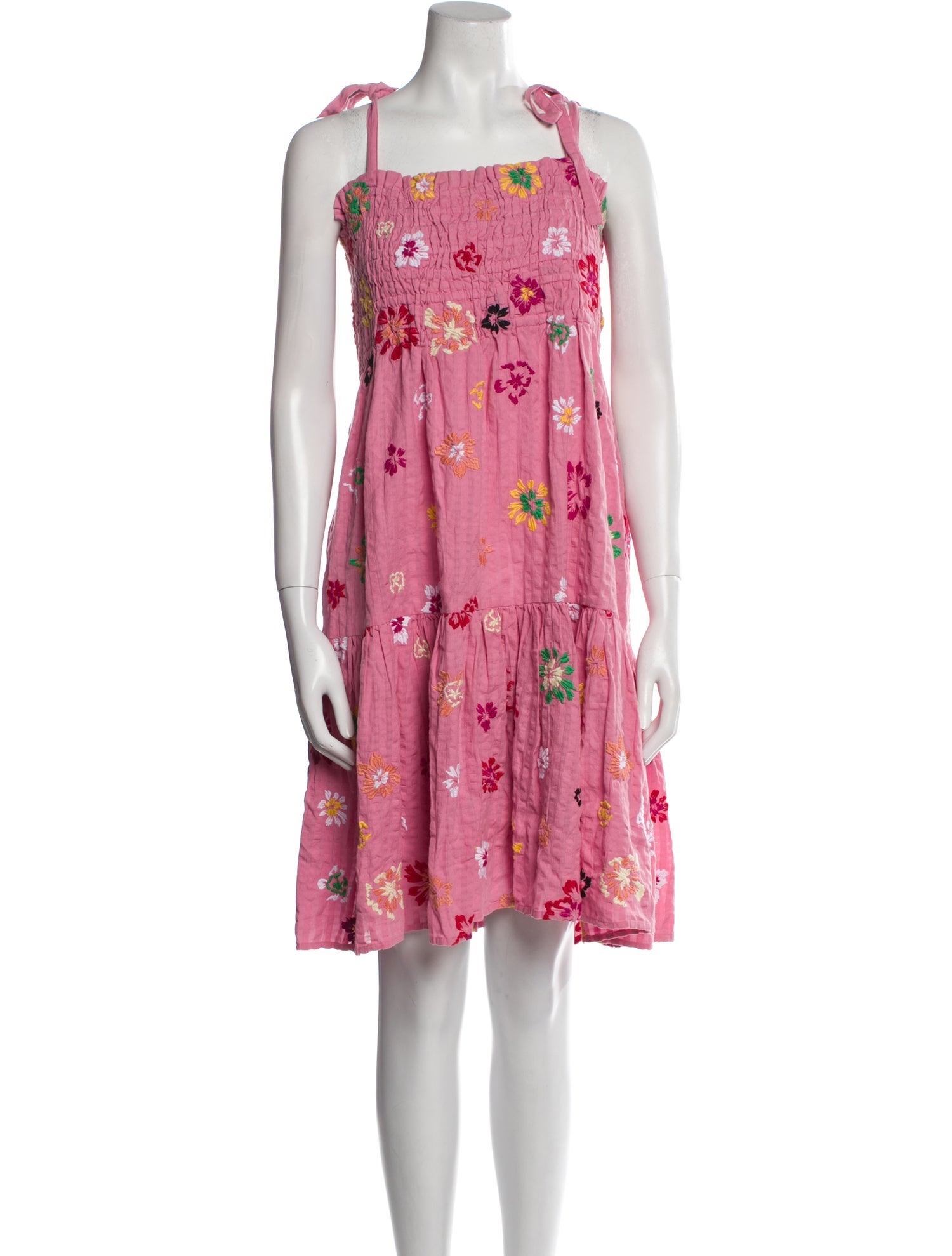 Tanya Taylor Floral Print Midi Length Dress