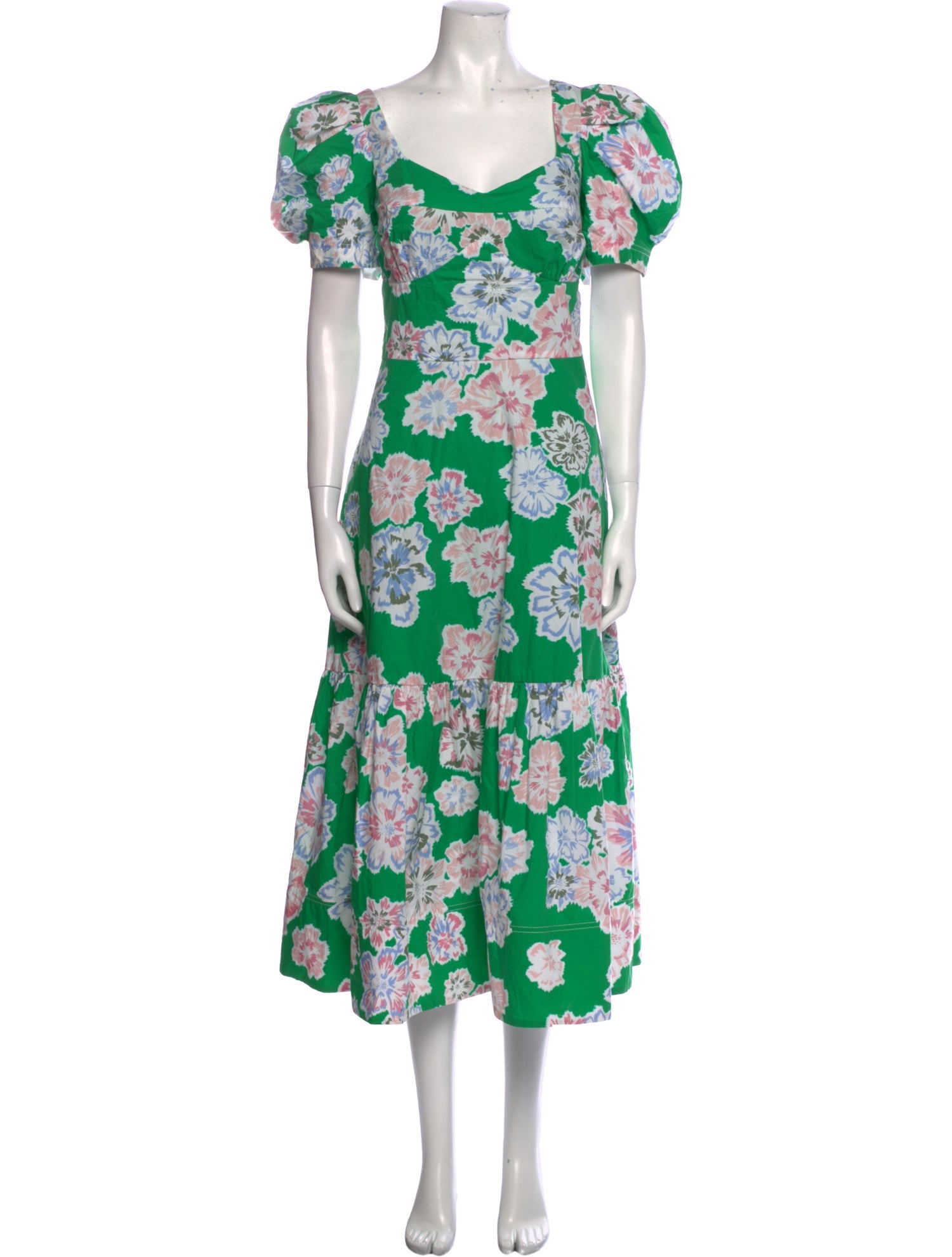 Tanya Taylor Floral Print Long Dress