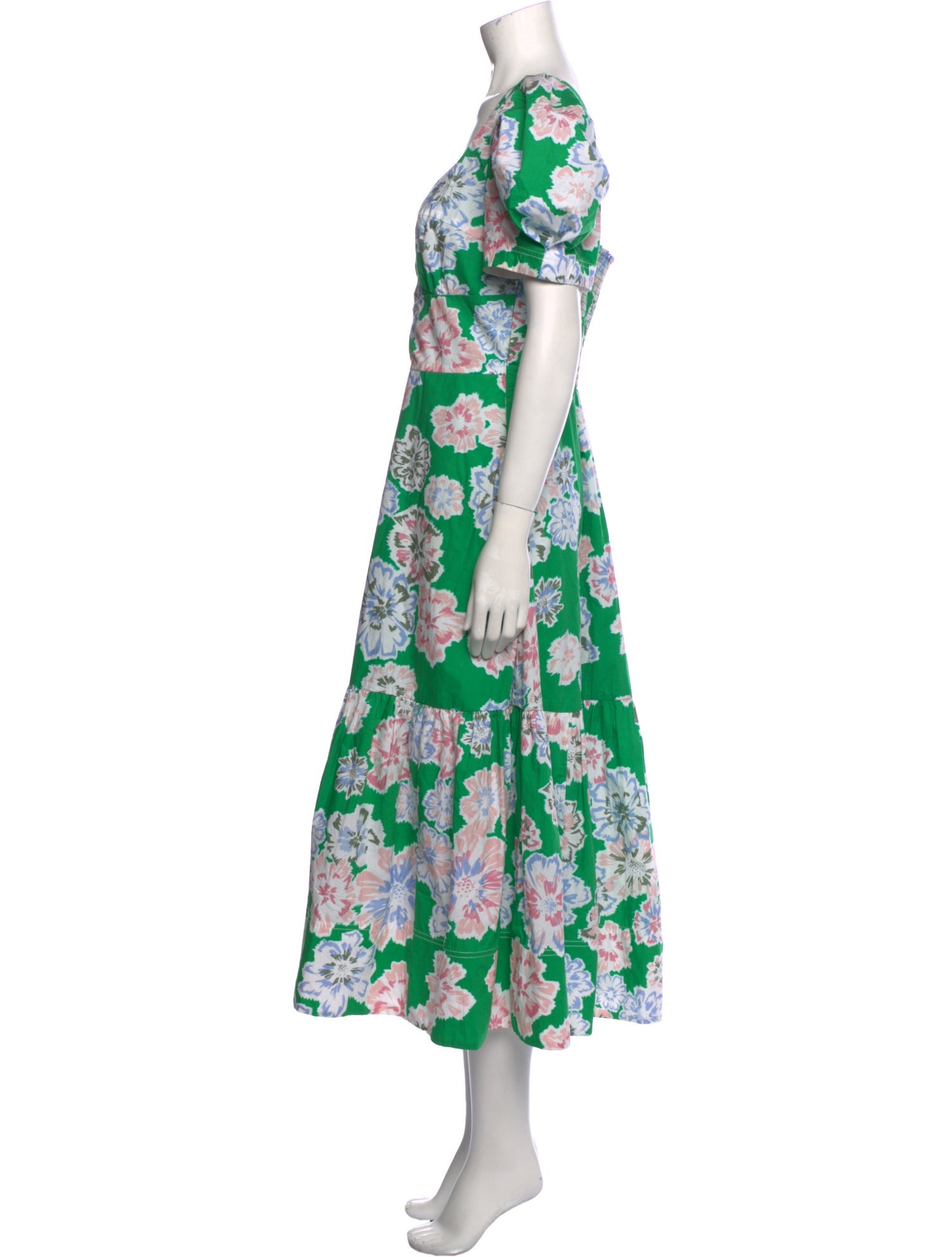 Tanya Taylor Floral Print Long Dress
