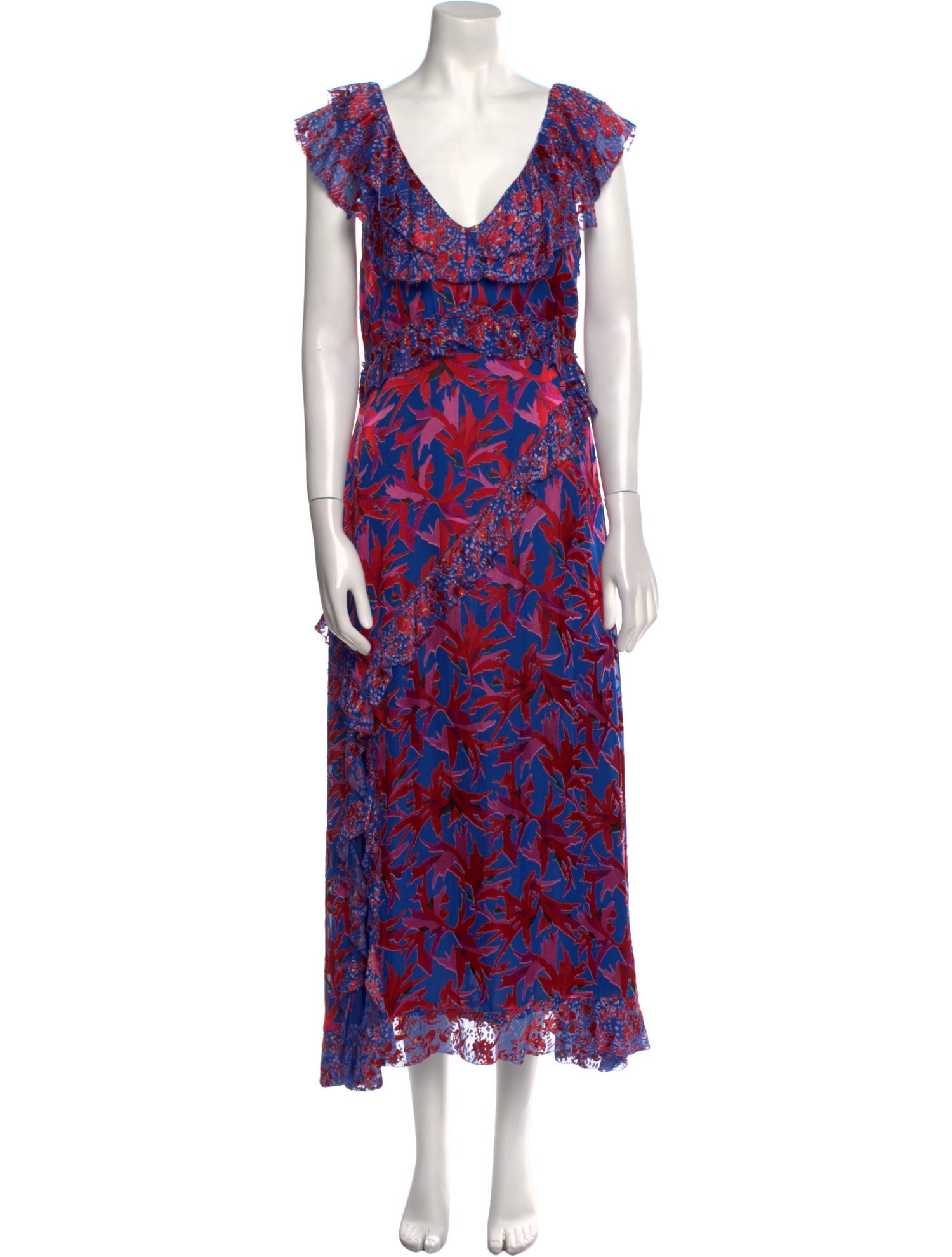 Tanya Taylor Printed Long Dress