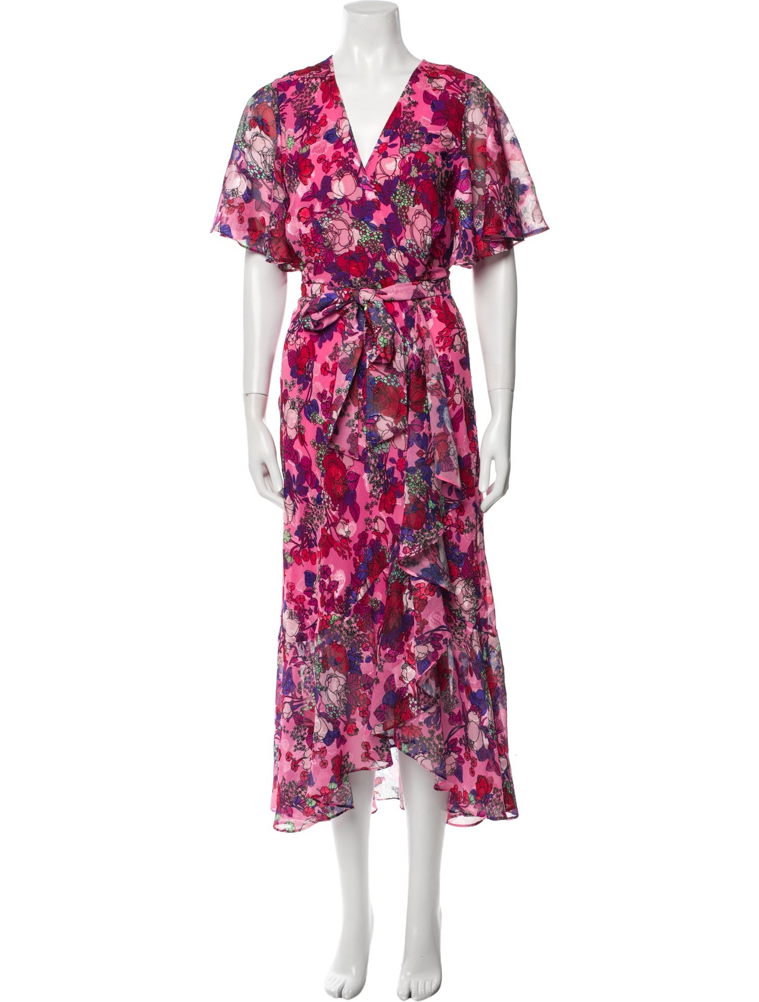 Tanya Taylor Floral Print Long Dress