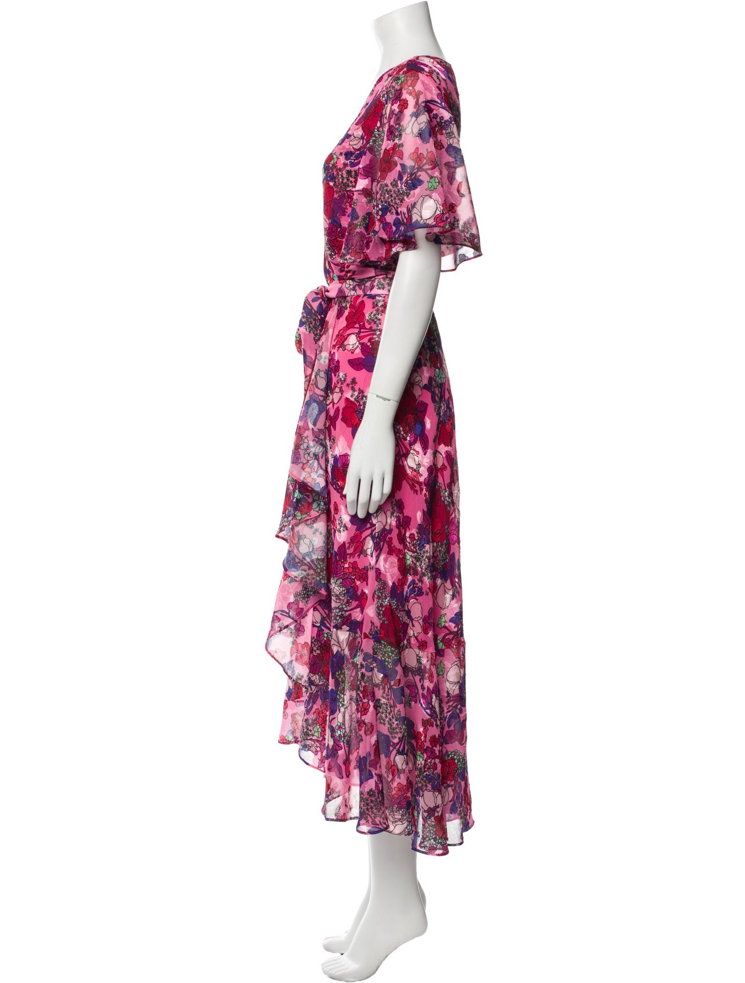 Tanya Taylor Floral Print Long Dress