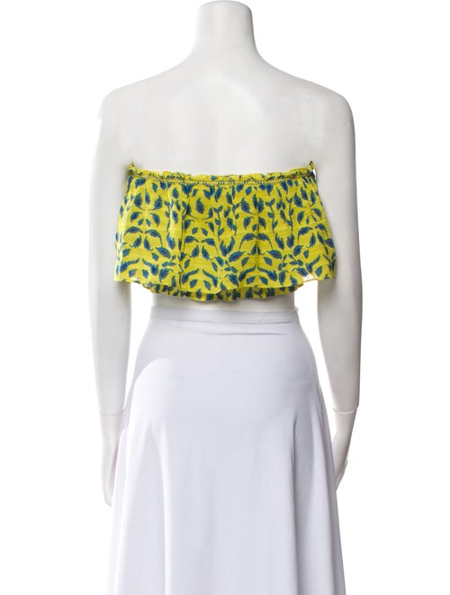 Tanya Taylor Silk Printed Crop Top