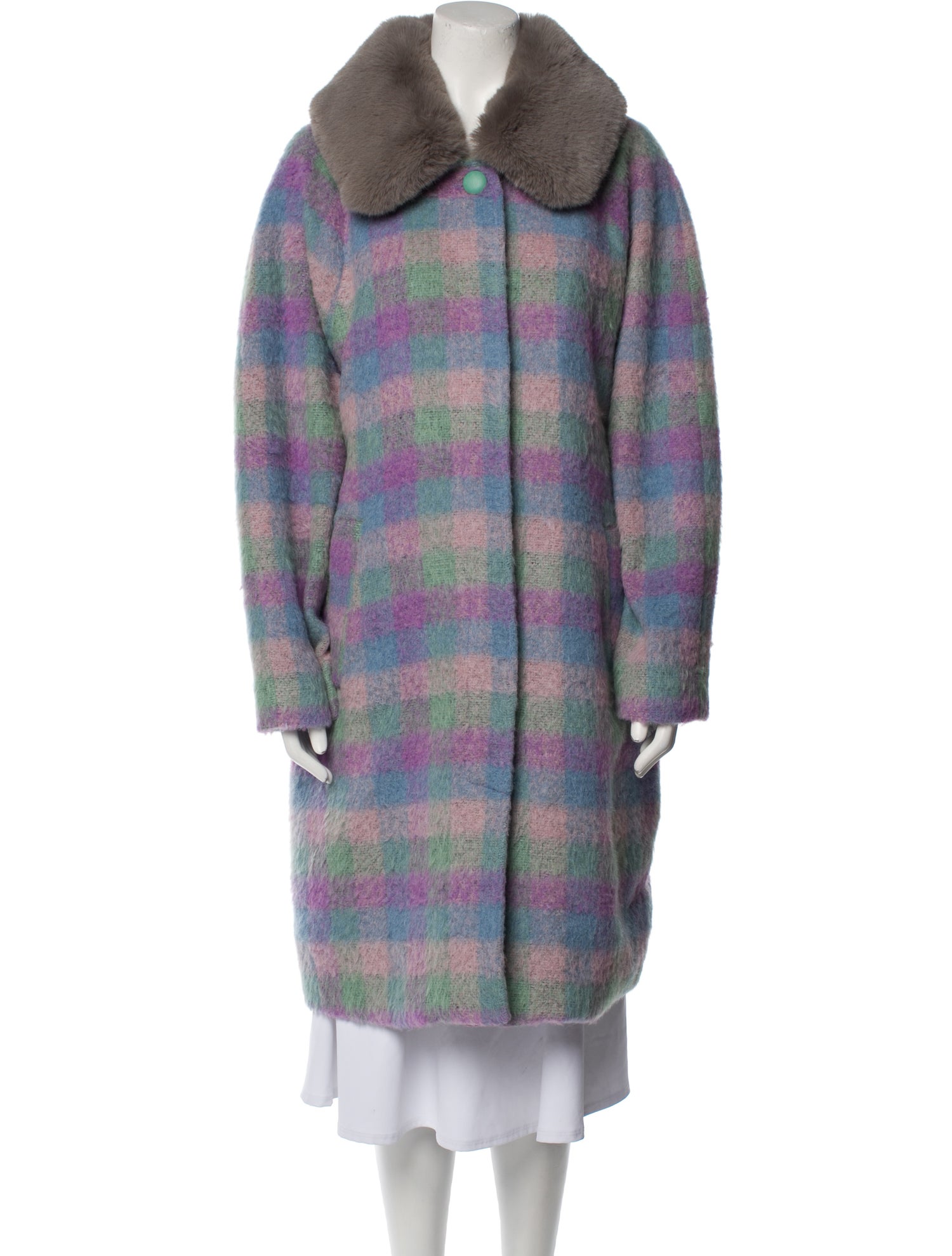 Tanya Taylor Plaid Print Coat w/ Tags