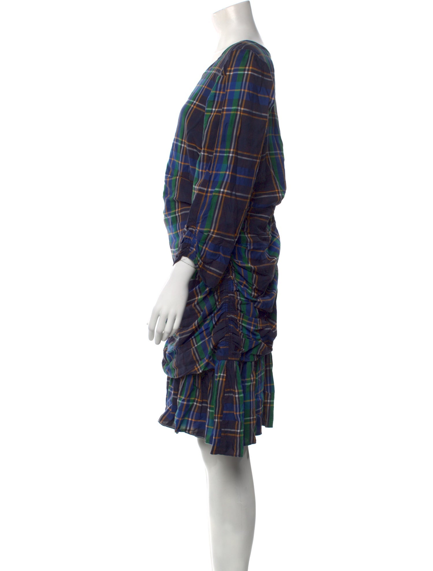 Tanya Taylor Plaid Print Mini Dress
