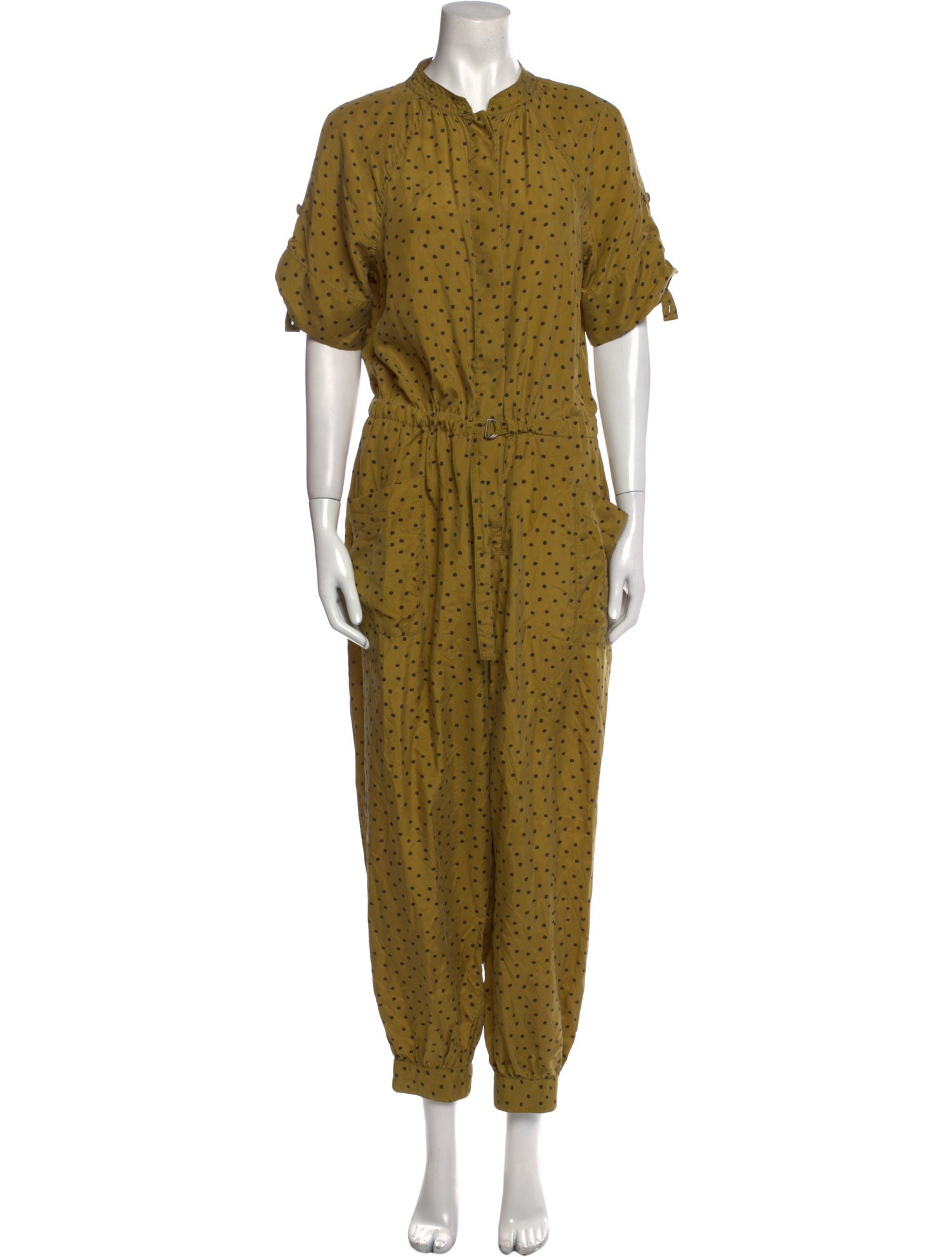 Tanya Taylor Silk Polka Dot Print Jumpsuit