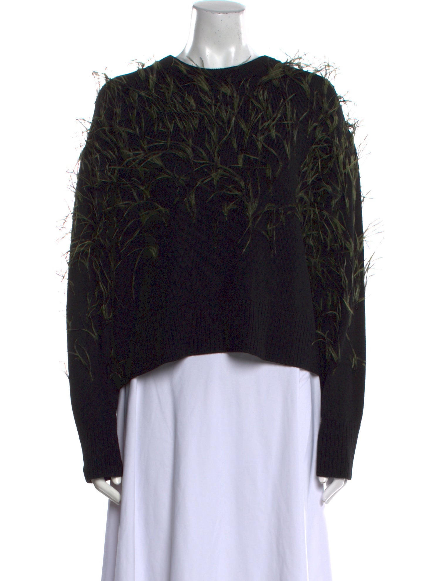 Tanya Taylor Merino Wool Printed Sweater