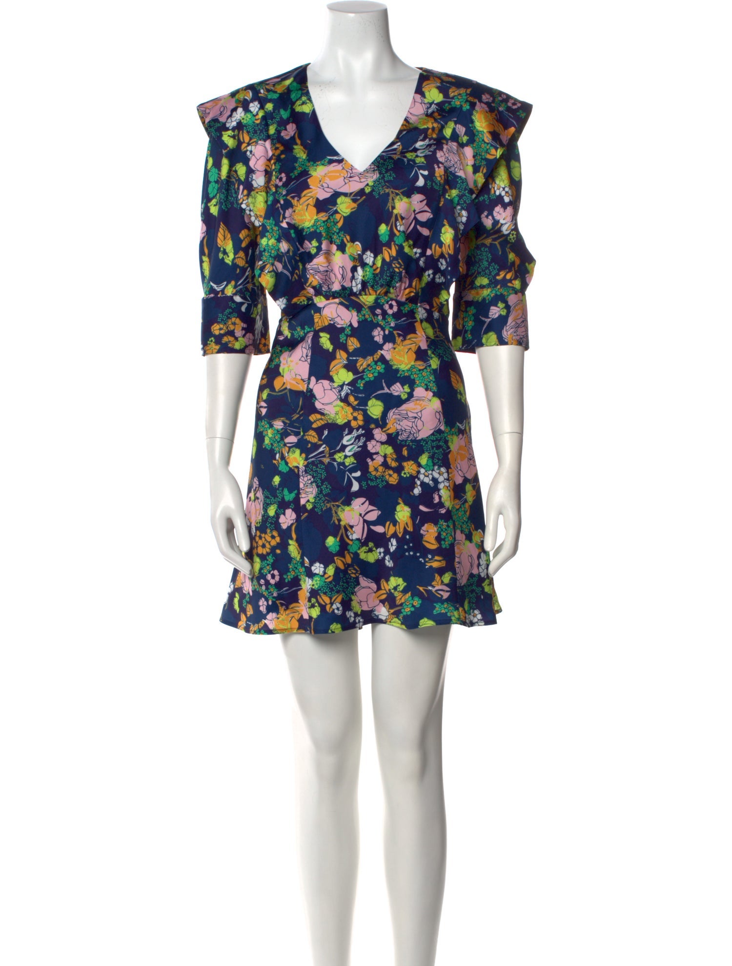 Tanya Taylor Floral Print Mini Dress