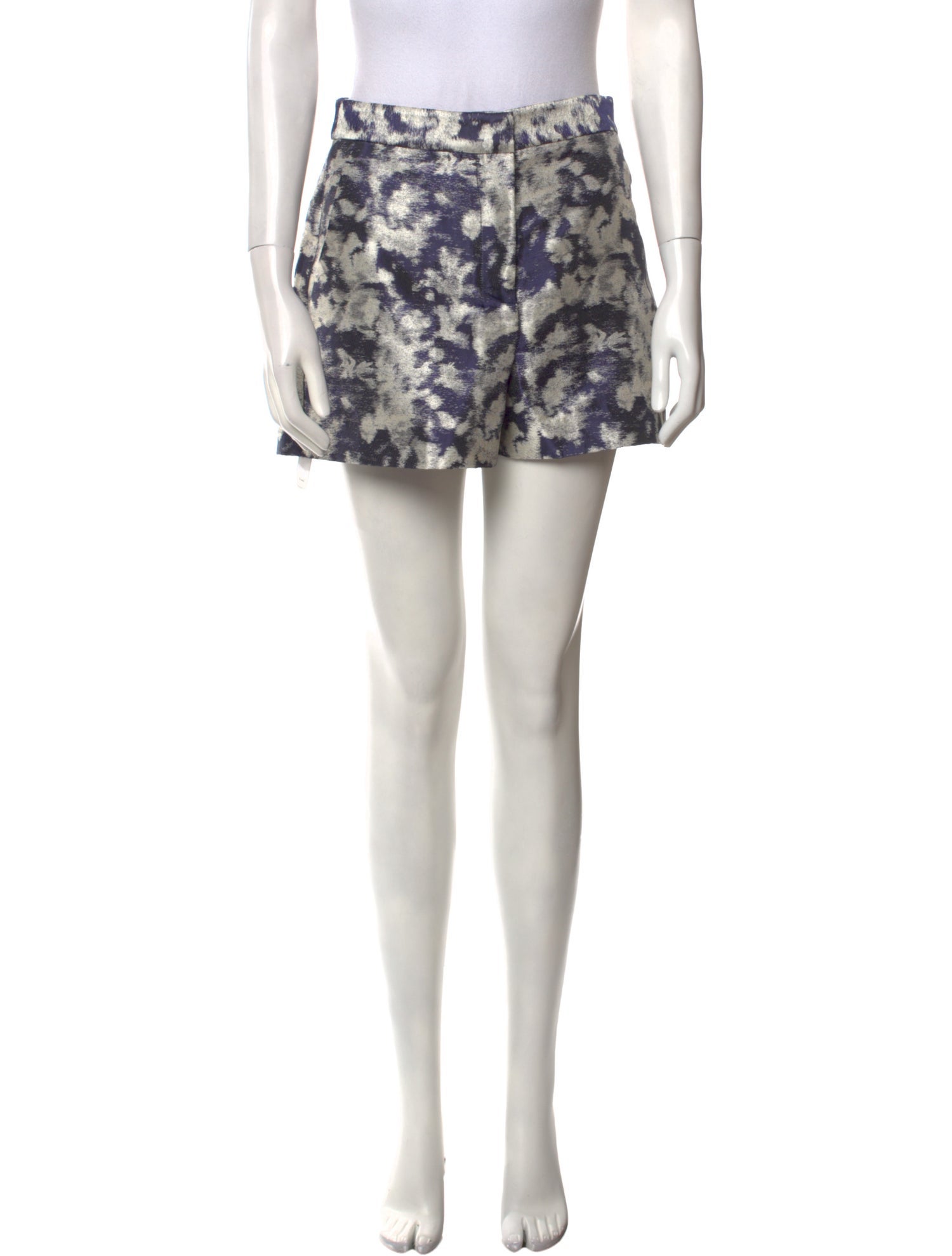 Tanya Taylor Floral Print Mini Shorts