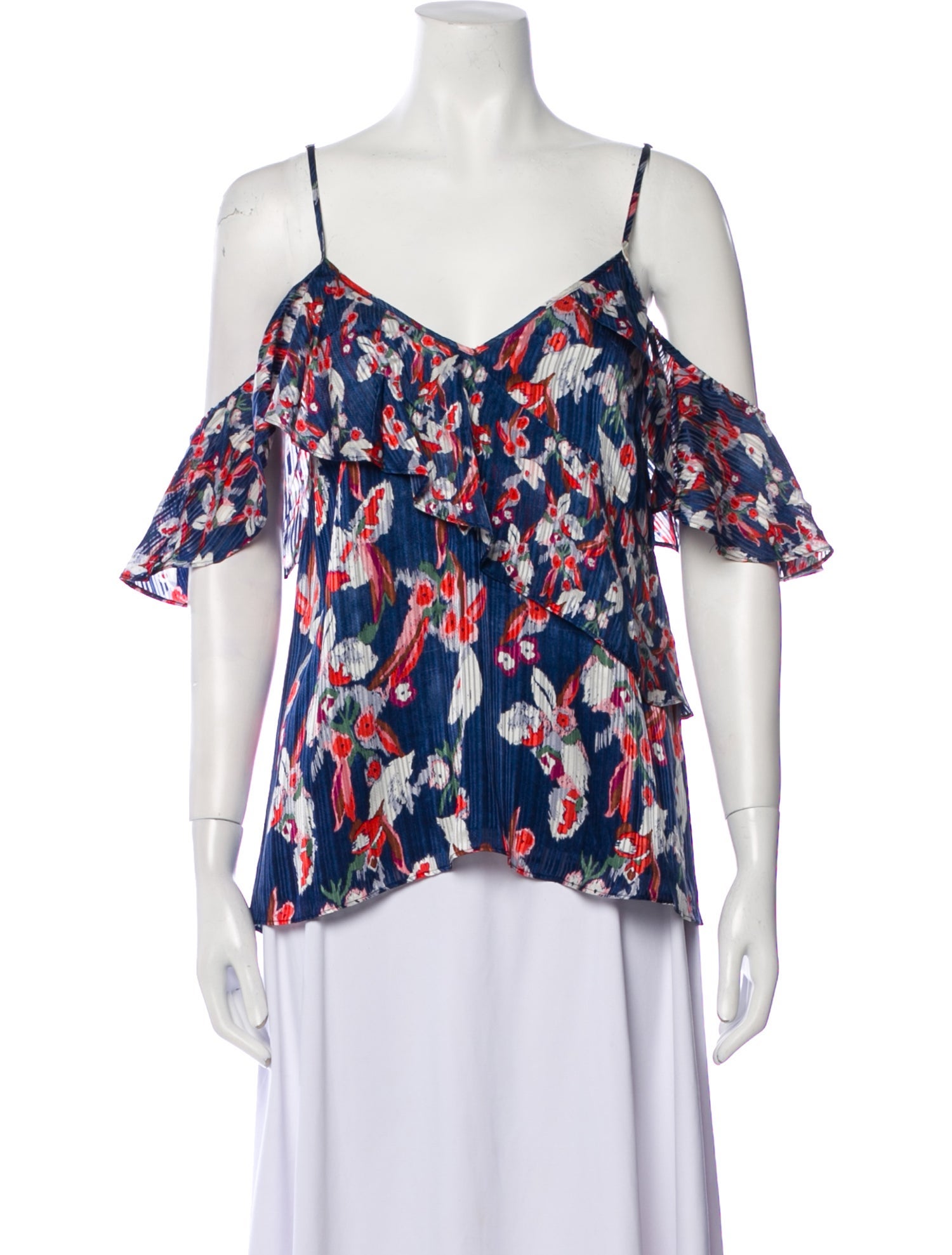 Tanya Taylor Silk Floral Print Blouse