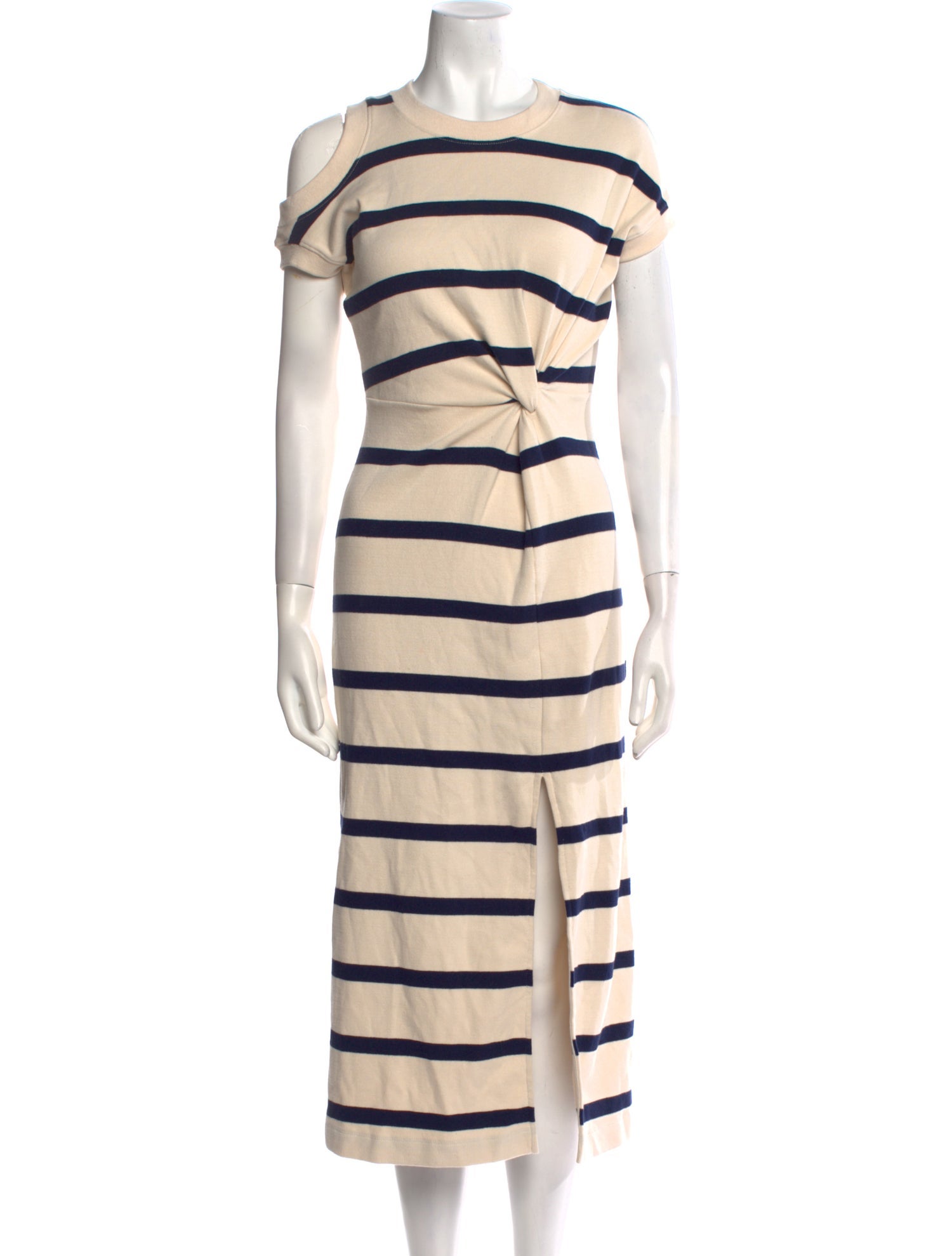 Tanya Taylor Striped Midi Length Dress