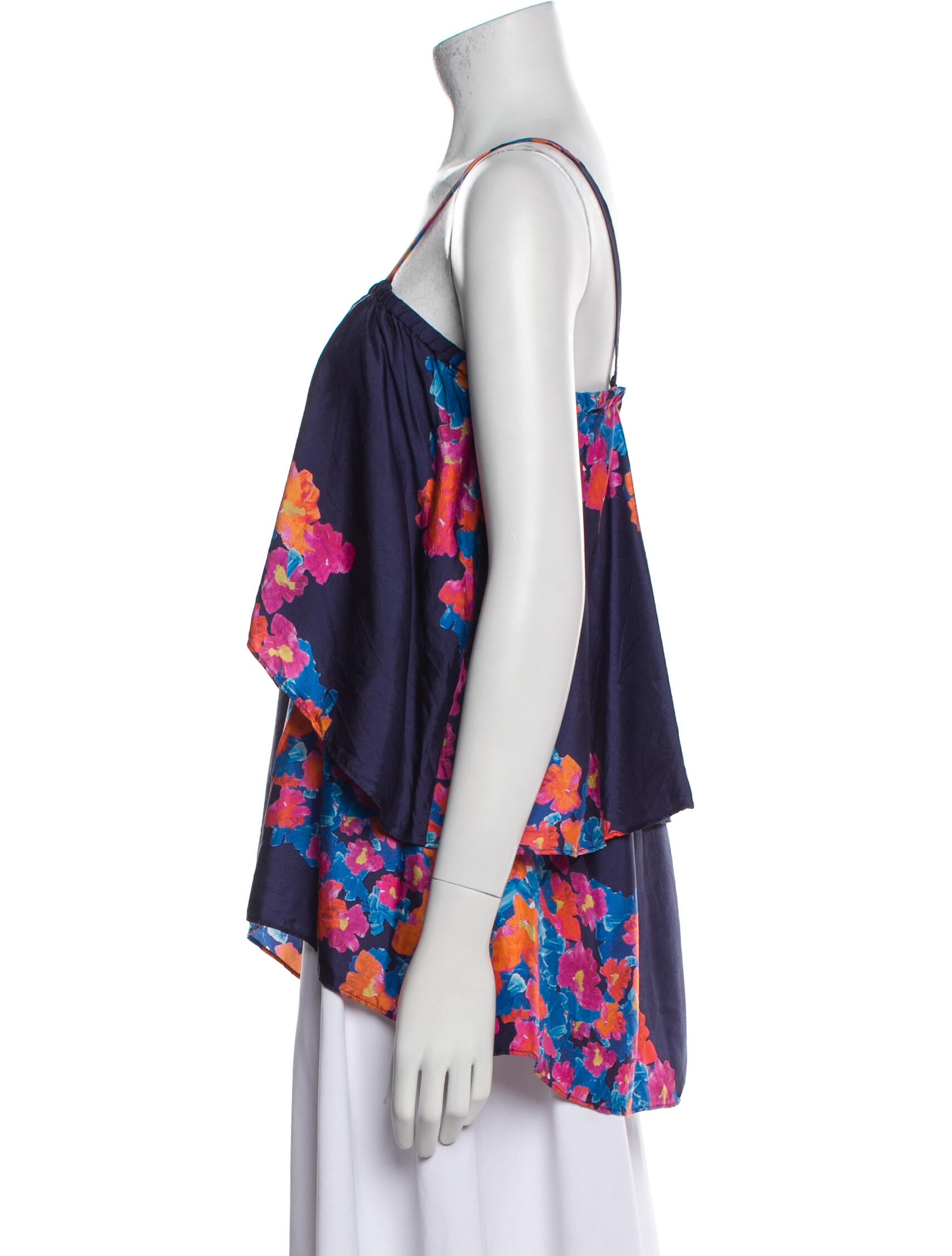 Tanya Taylor Silk Floral Print Blouse