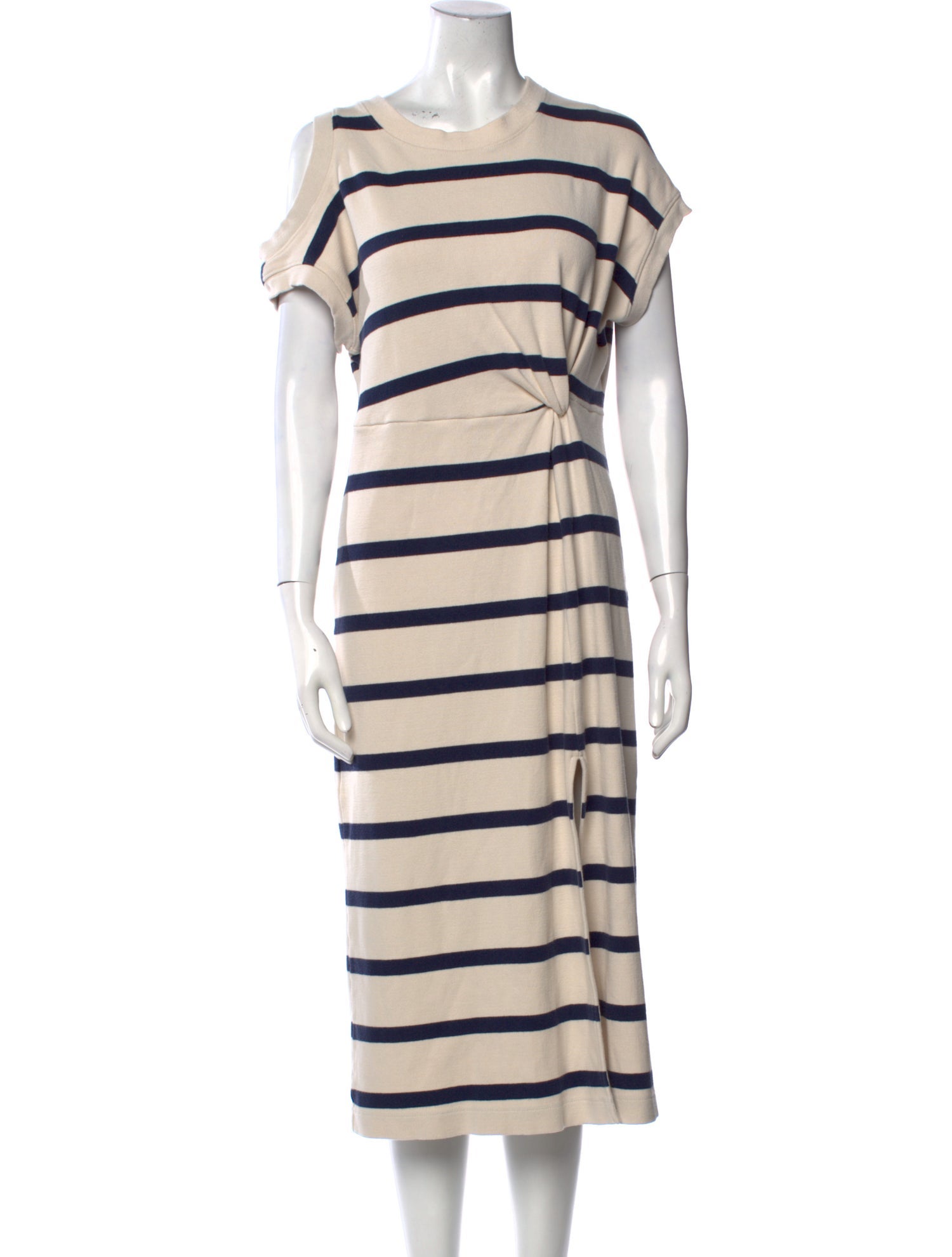 Tanya Taylor Striped Midi Length Dress