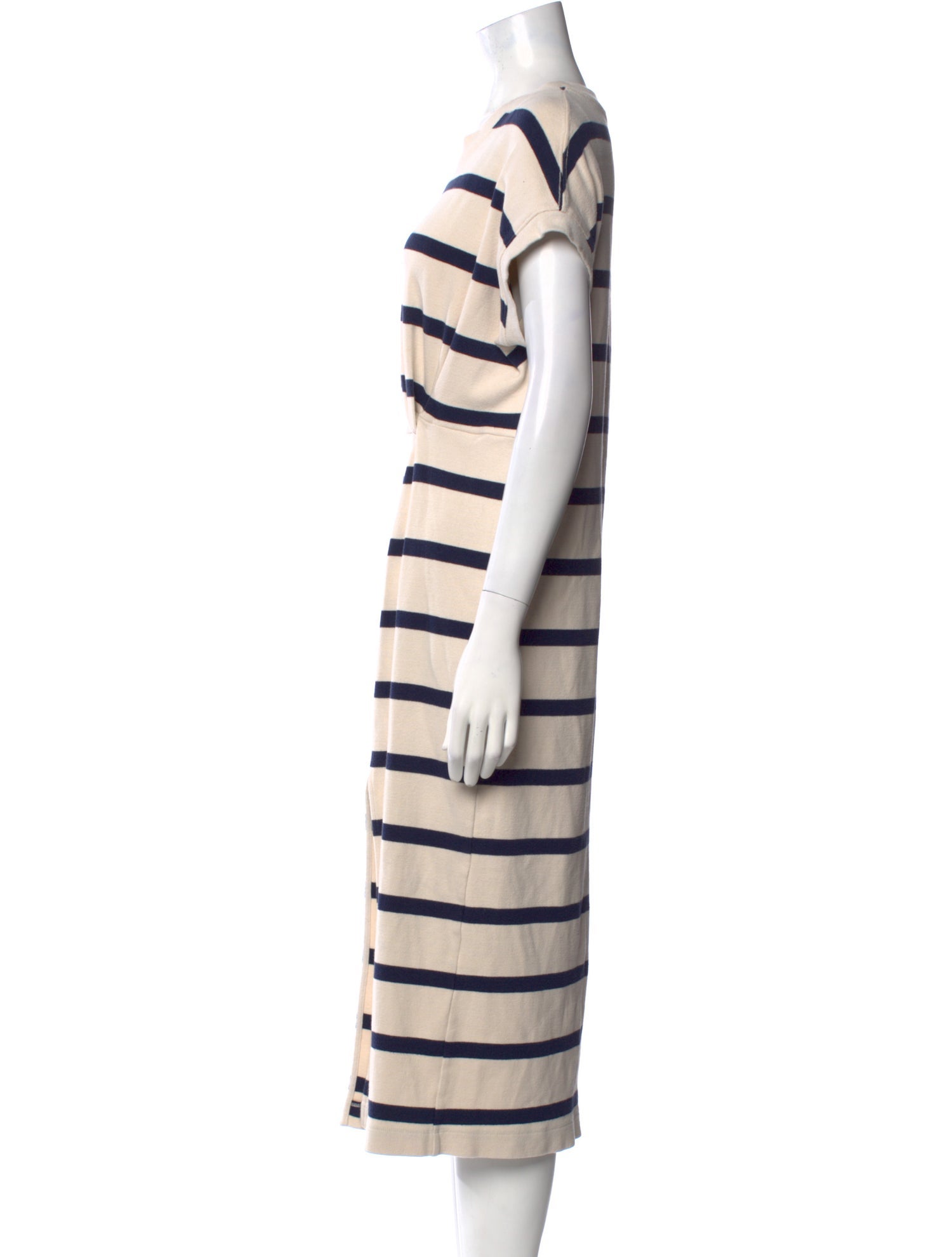 Tanya Taylor Striped Midi Length Dress