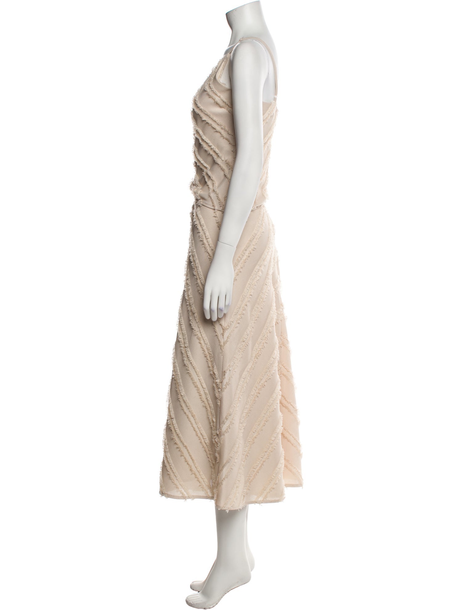 Tanya Taylor Raw-Edge Trim Skirt Set