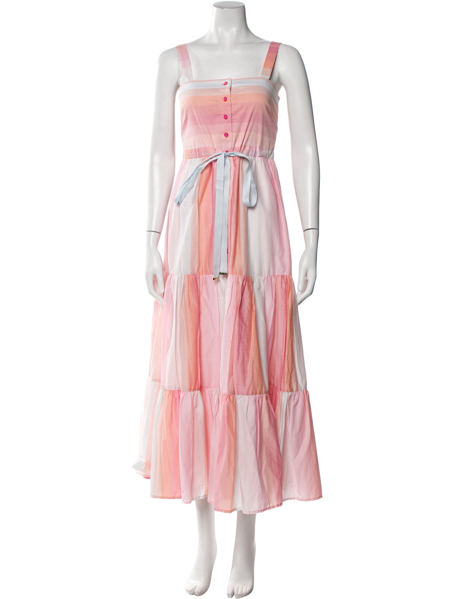 Tanya Taylor Striped Long Dress