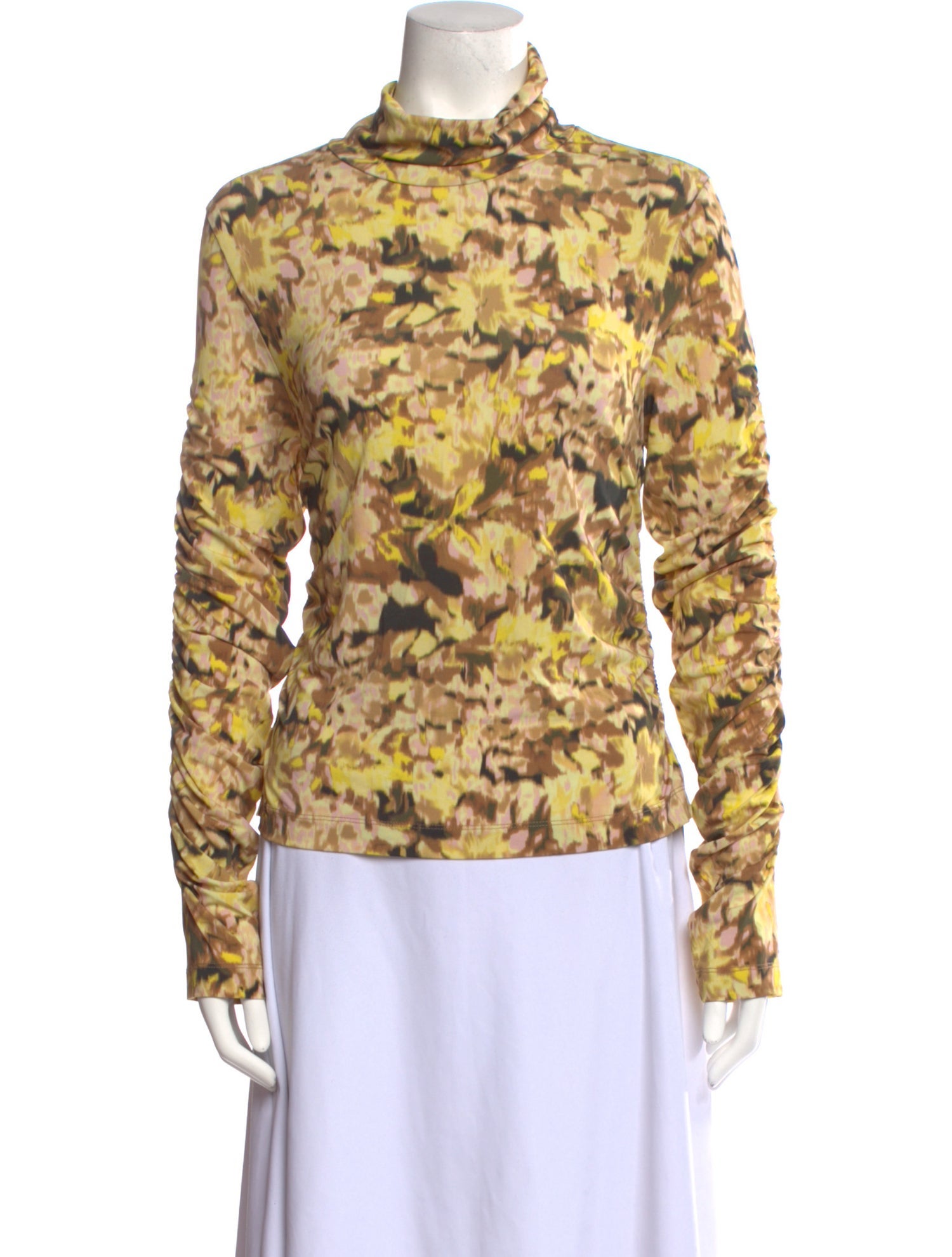 Tanya Taylor Printed Mock Neck Blouse w/ Tags