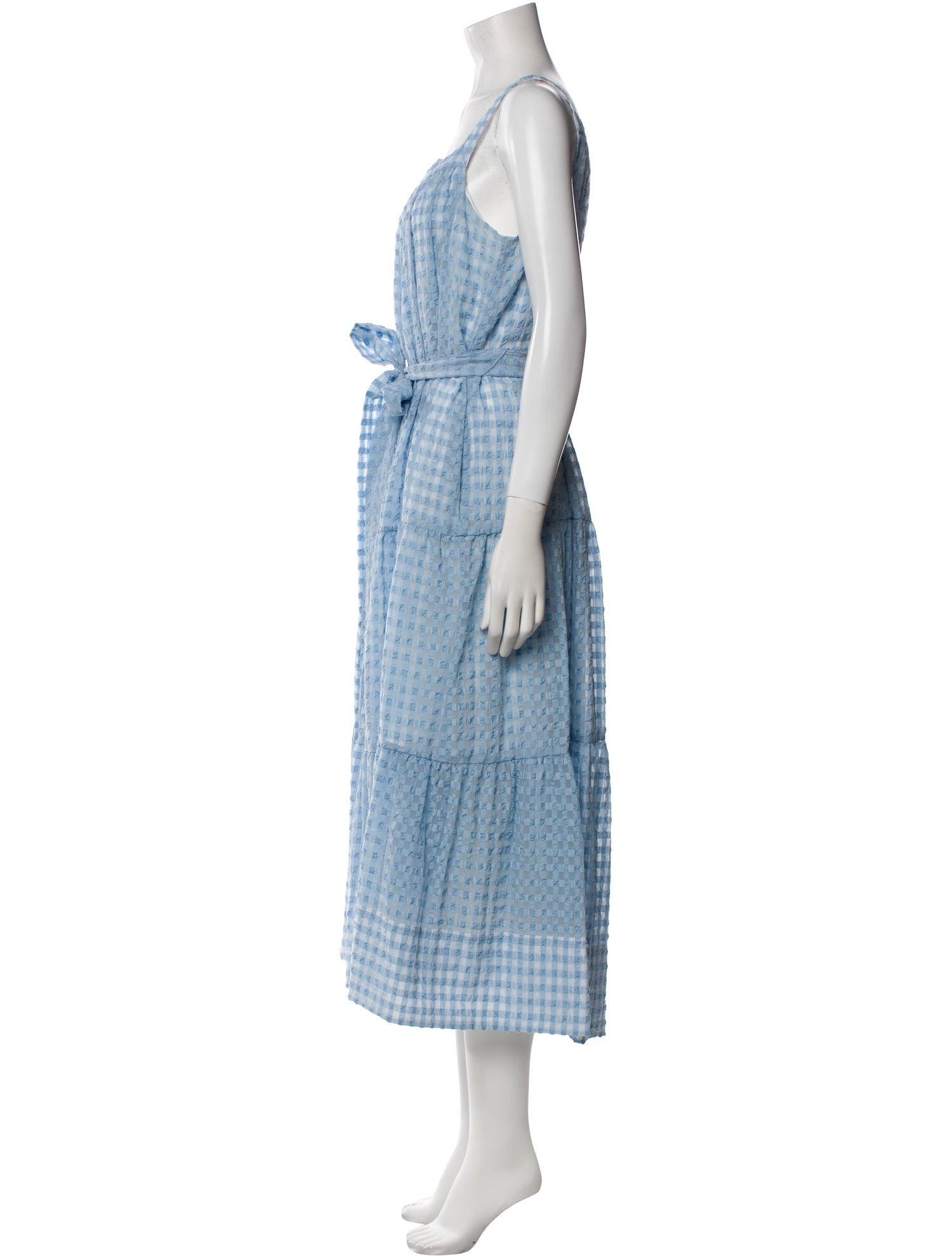 Tanya Taylor Square Neckline Midi Length Dress