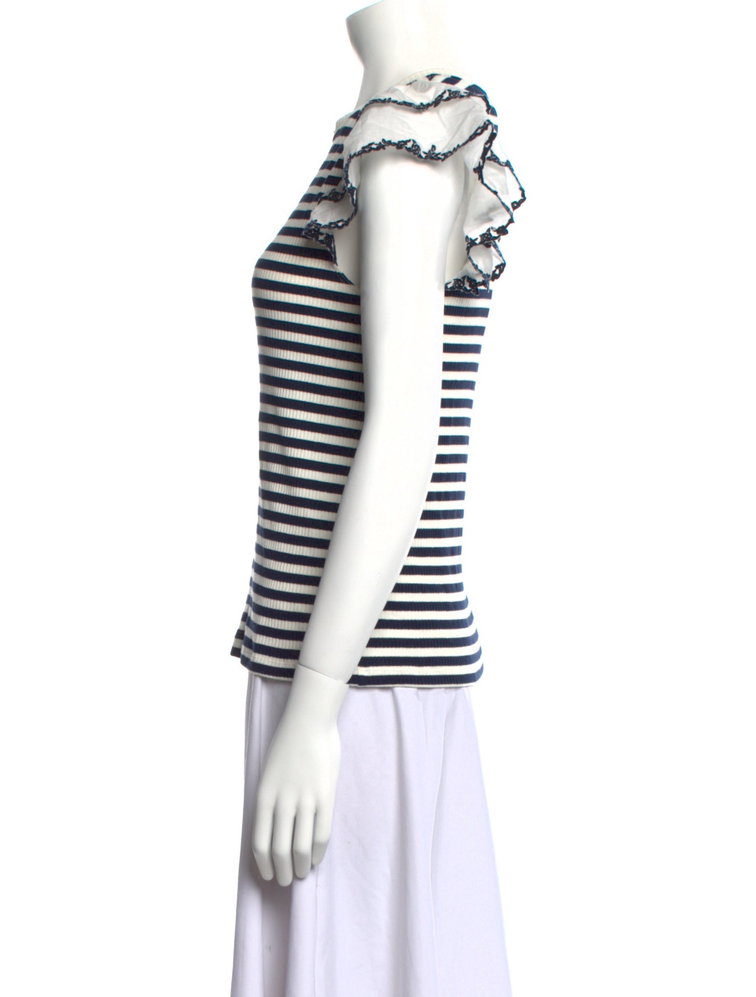Tanya Taylor Striped Crew Neck T-Shirt w/ Tags