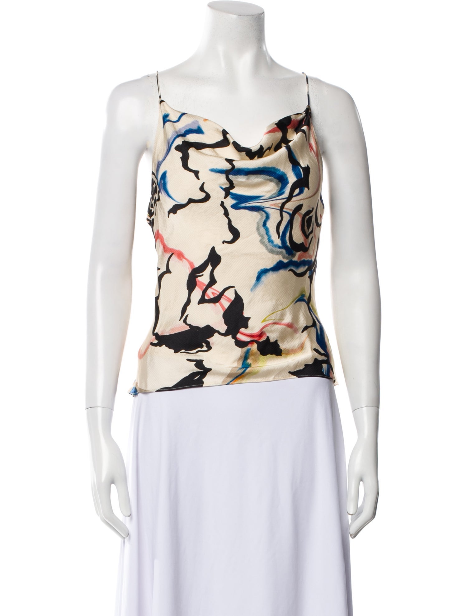 Tanya Taylor Printed Cowl Neck Top