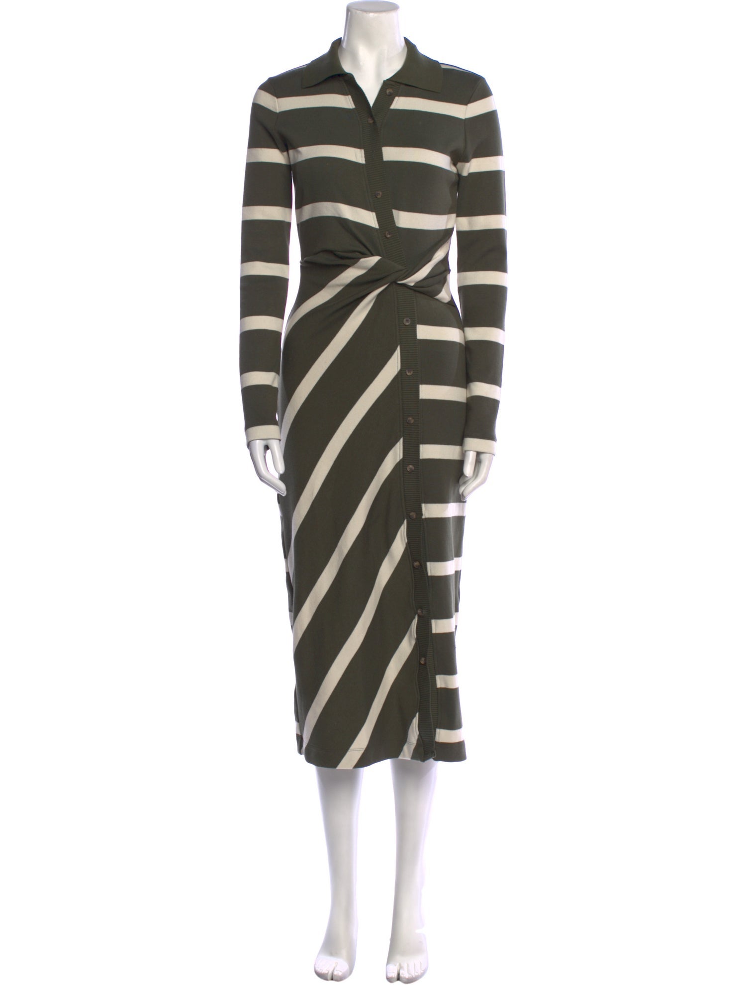 Tanya Taylor Striped Long Dress