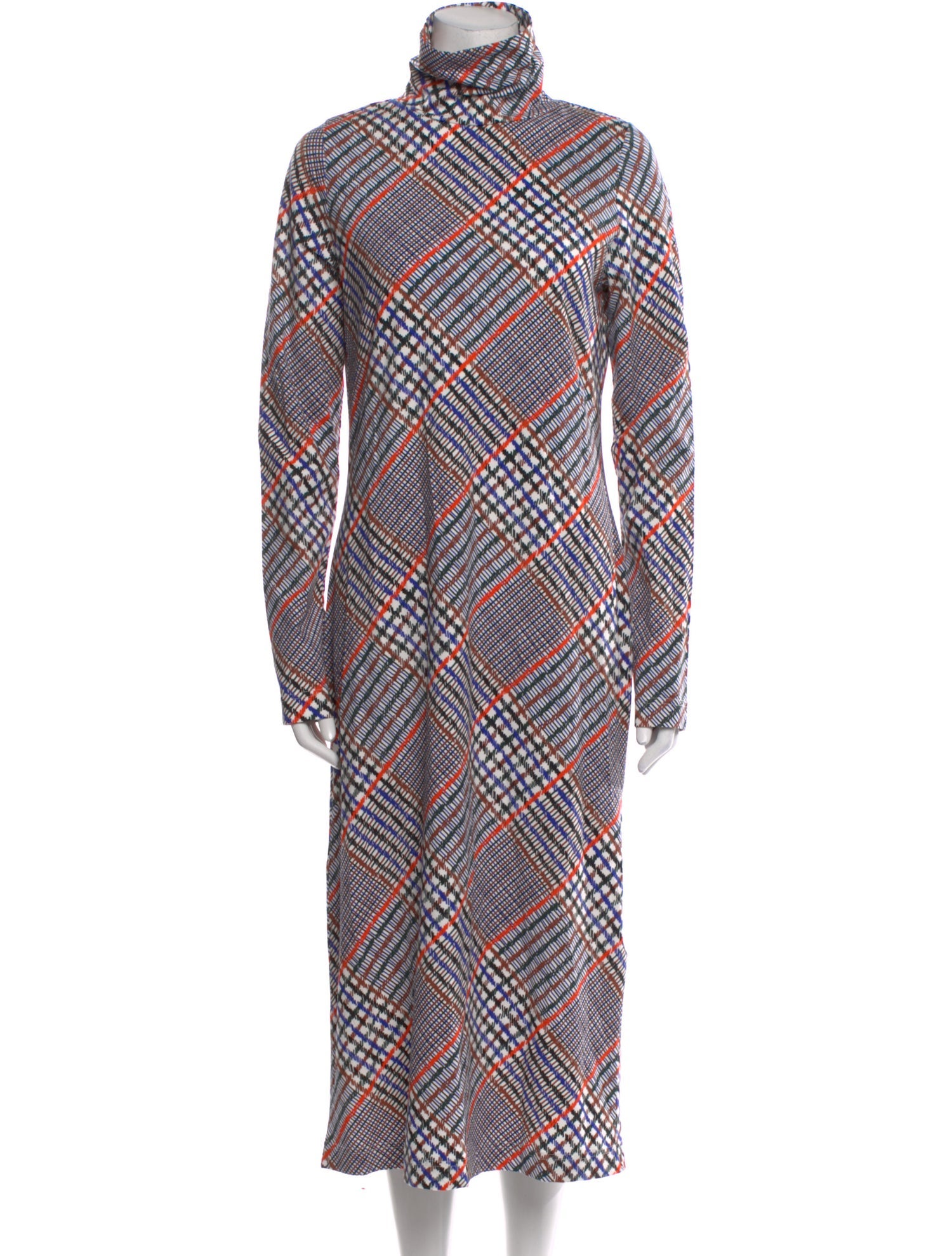 Tanya Taylor Plaid Print Long Dress w/ Tags