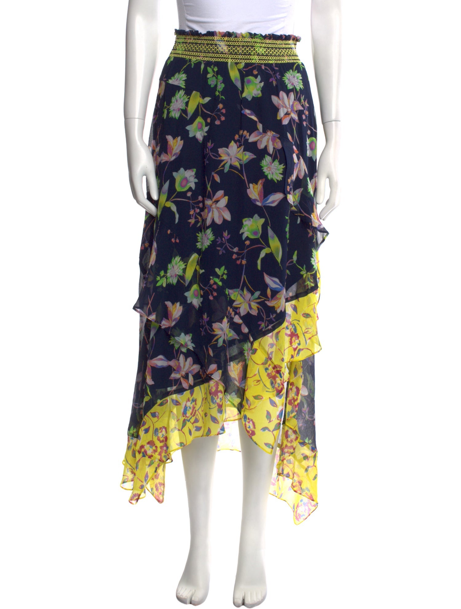 Tanya Taylor Silk Midi Length Skirt