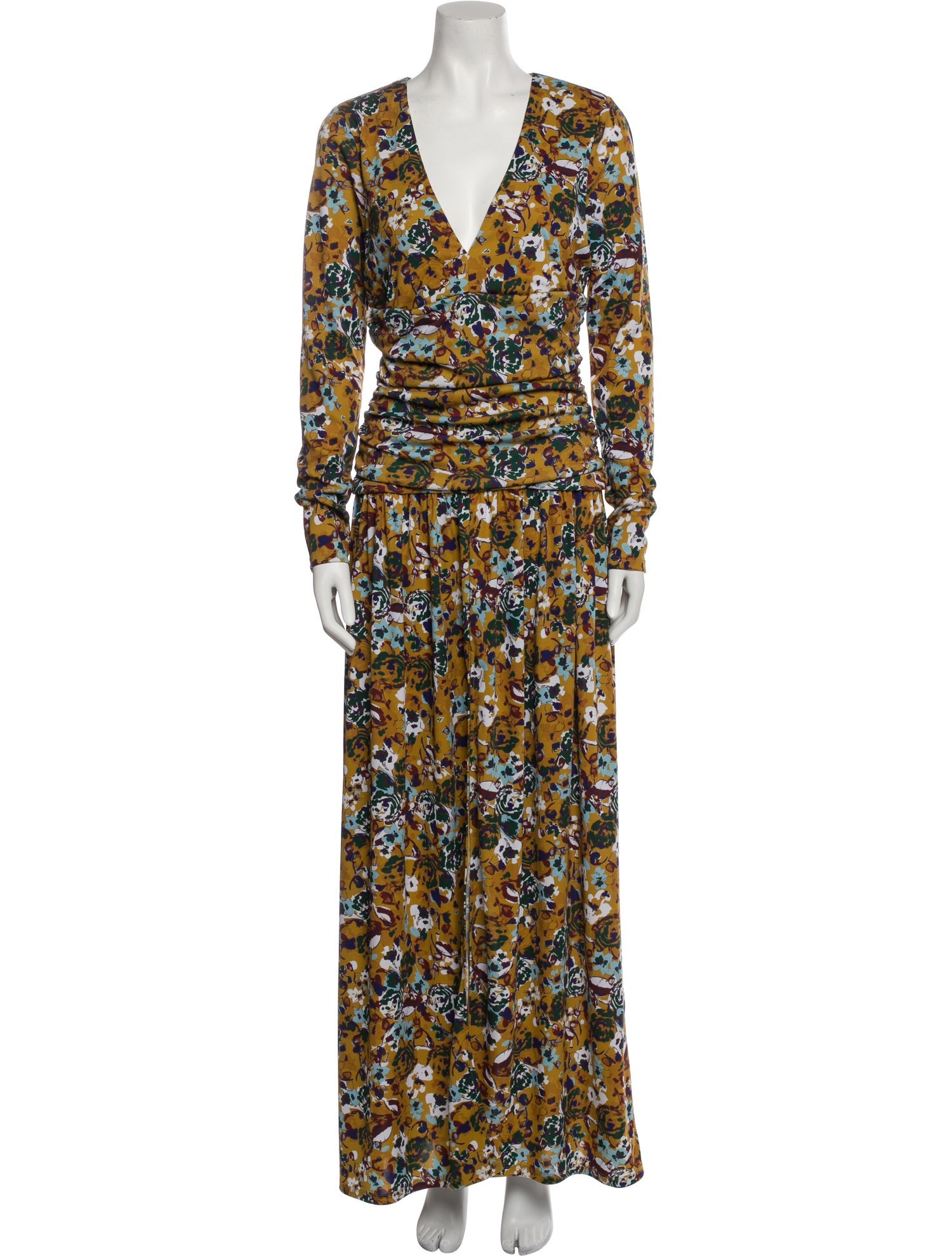 Tanya Taylor Floral Print Long Dress