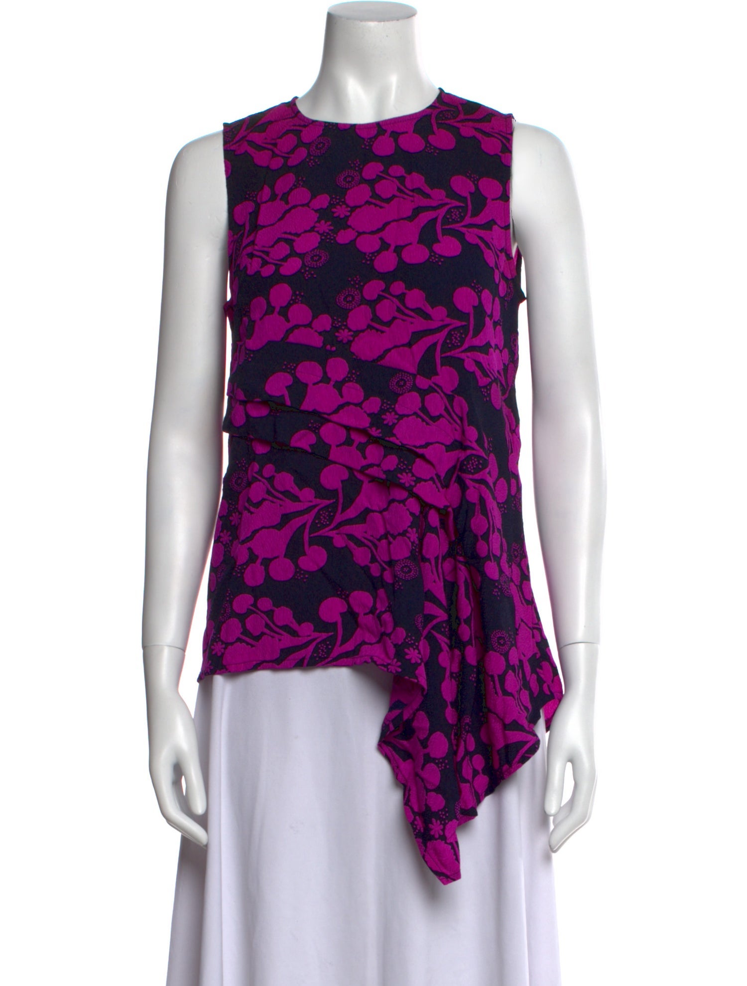 Tanya Taylor Silk Floral Print Top
