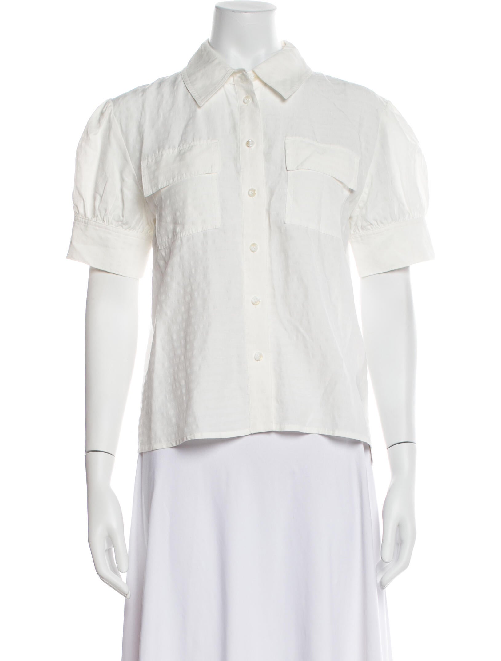 Tanya Taylor Short Sleeve Button-Up Top