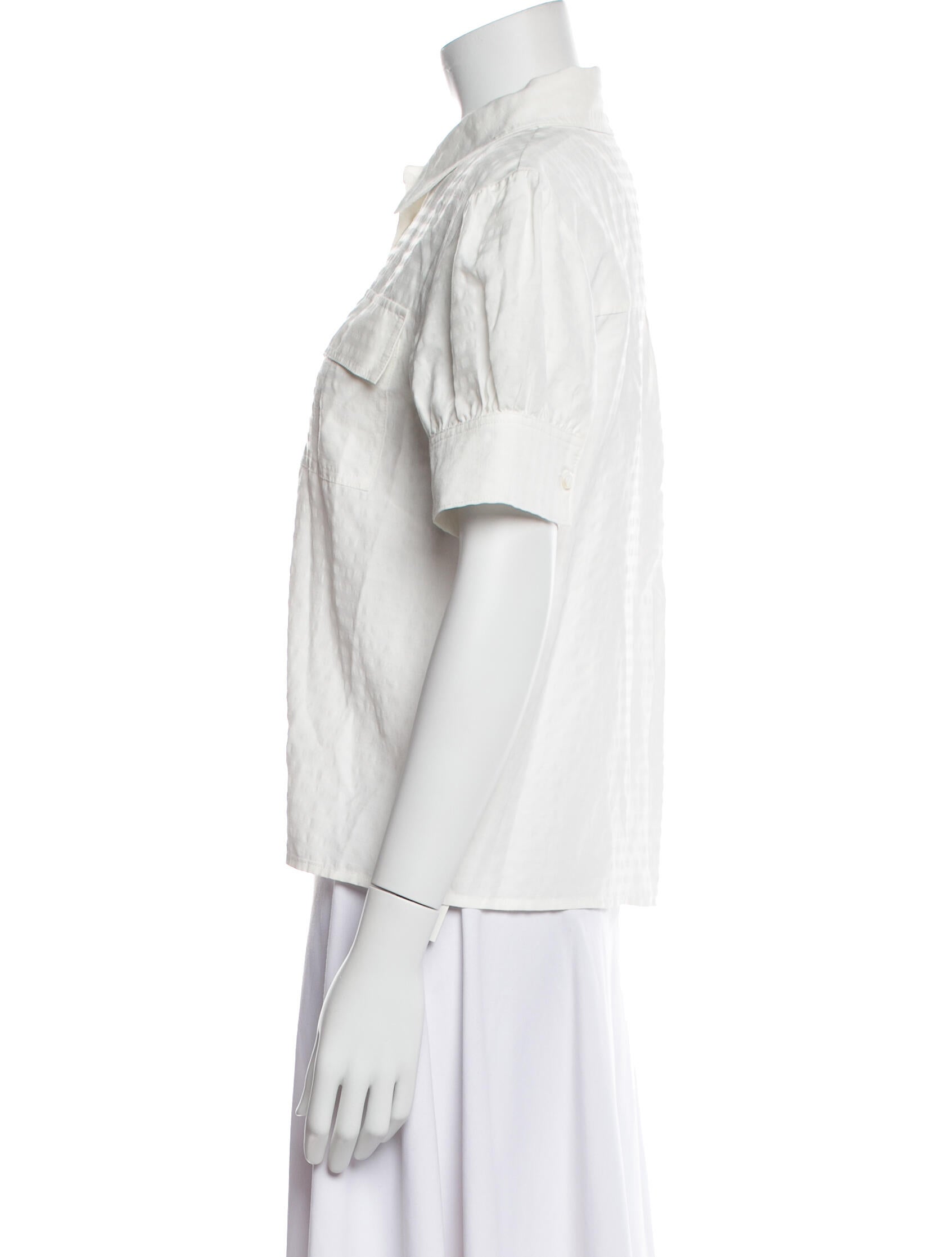 Tanya Taylor Short Sleeve Button-Up Top