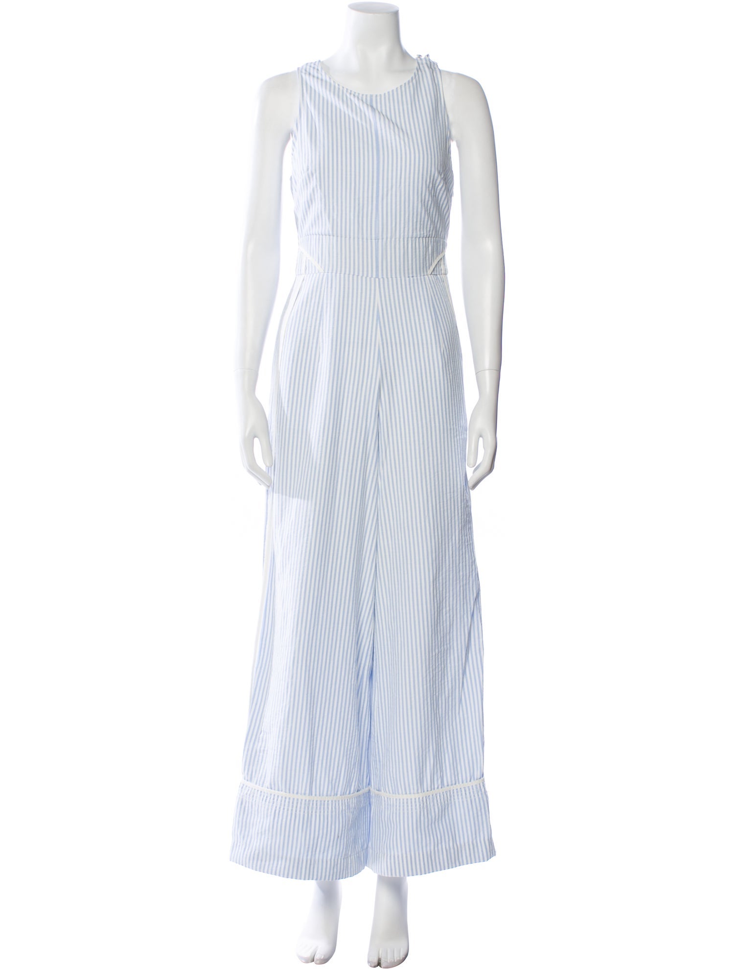 Tanya Taylor Striped Scoop Neck Jumpsuit