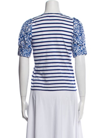 Tanya Taylor Striped Crew Neck T-Shirt