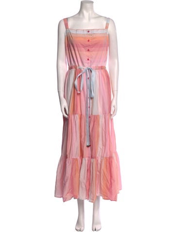 Tanya Taylor Dresses Tie-Dye Print Long Dress 3XL