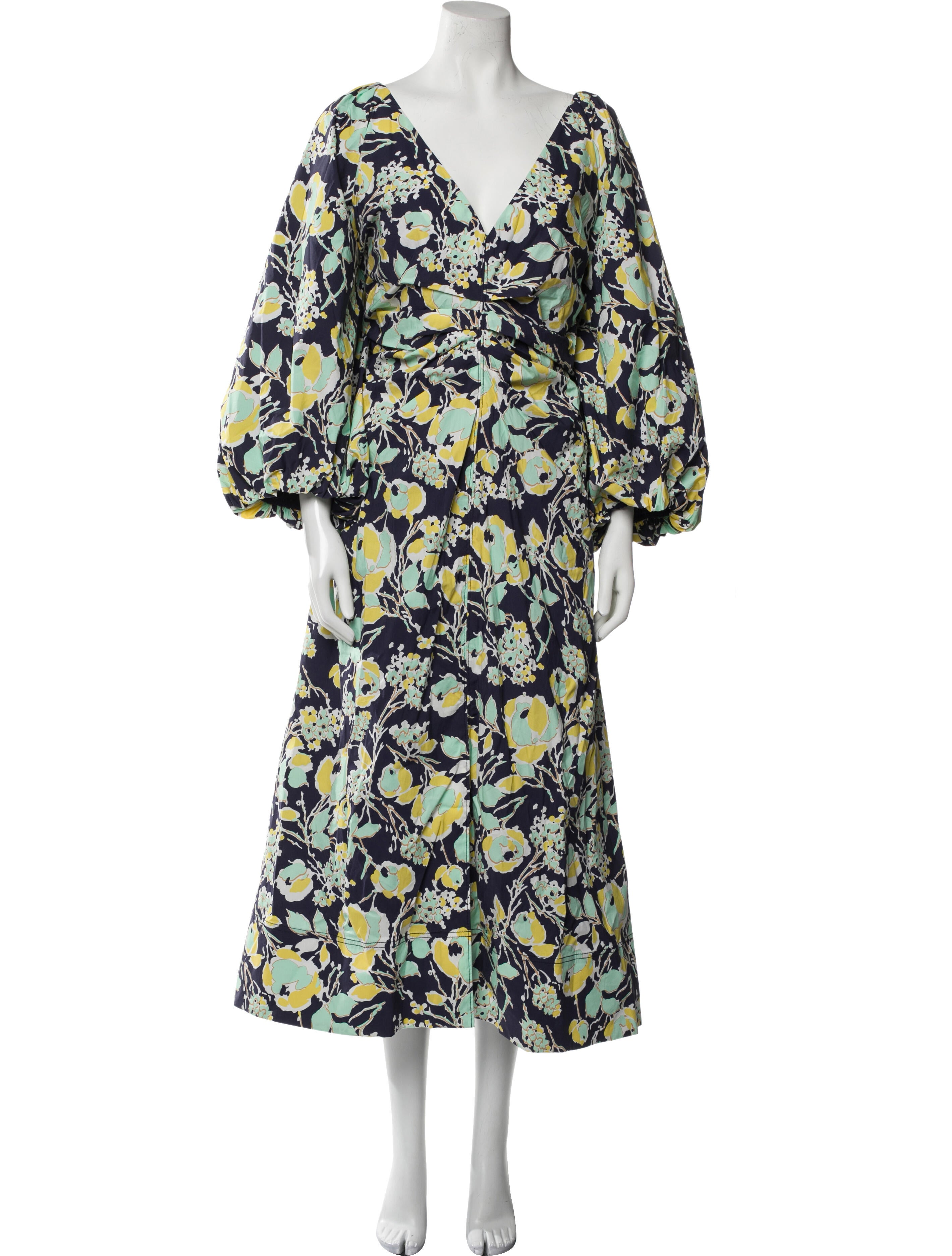 Tanya Taylor Floral Print Long Dress w/ Tags