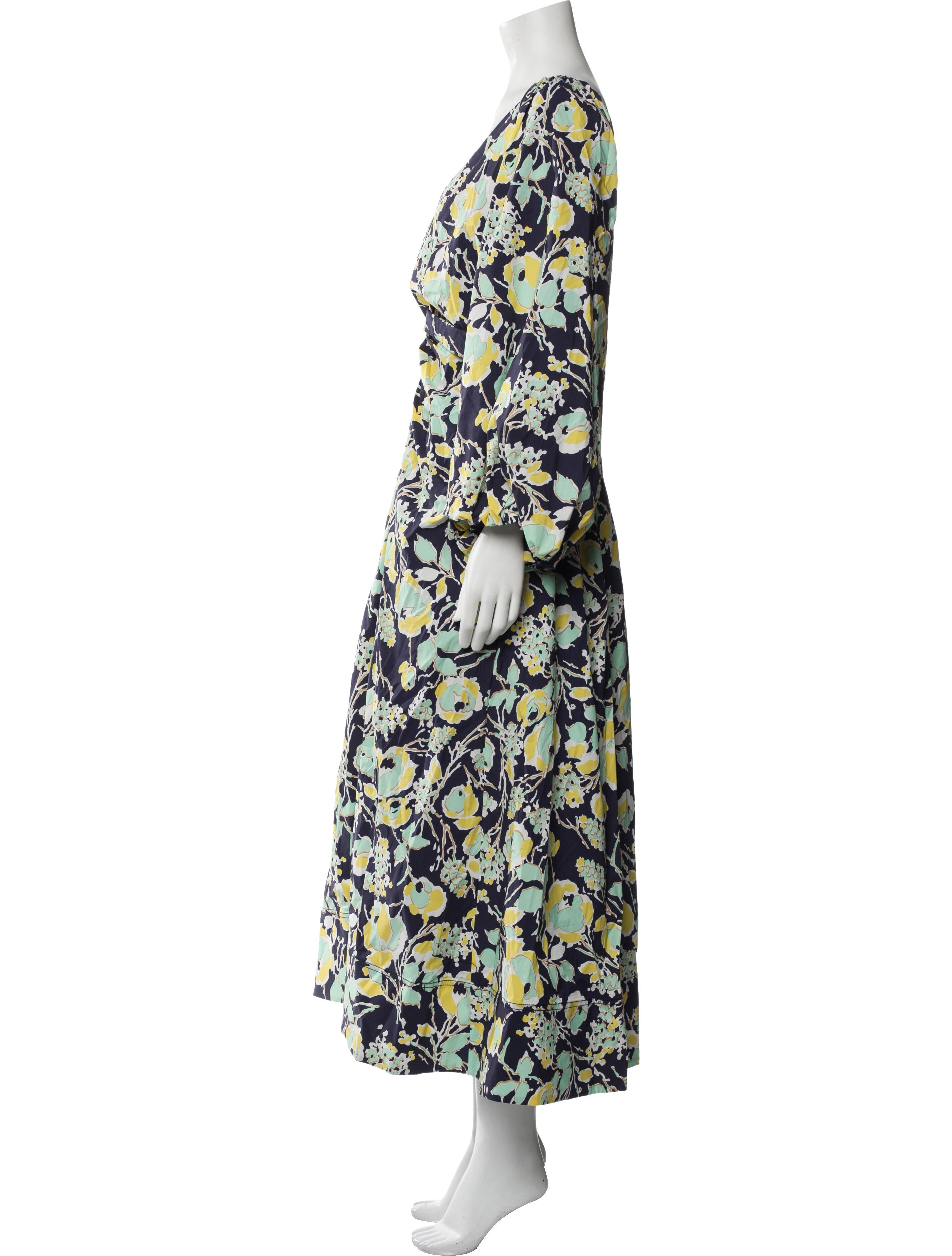 Tanya Taylor Floral Print Long Dress w/ Tags