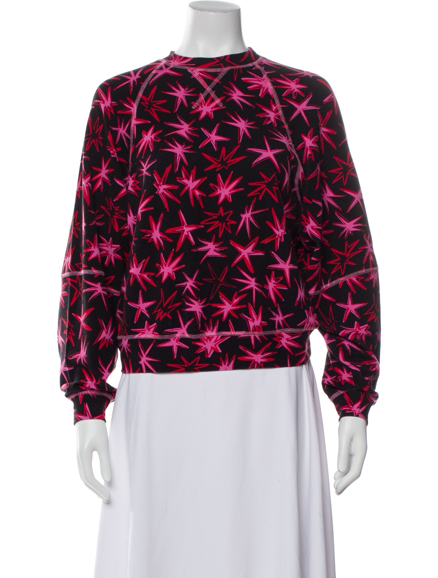 Tanya Taylor Printed Mock Neck Sweatshirt