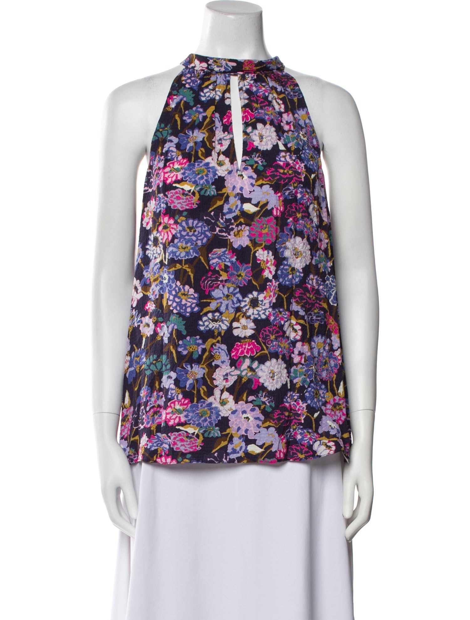 Tanya Taylor Silk Floral Print Blouse