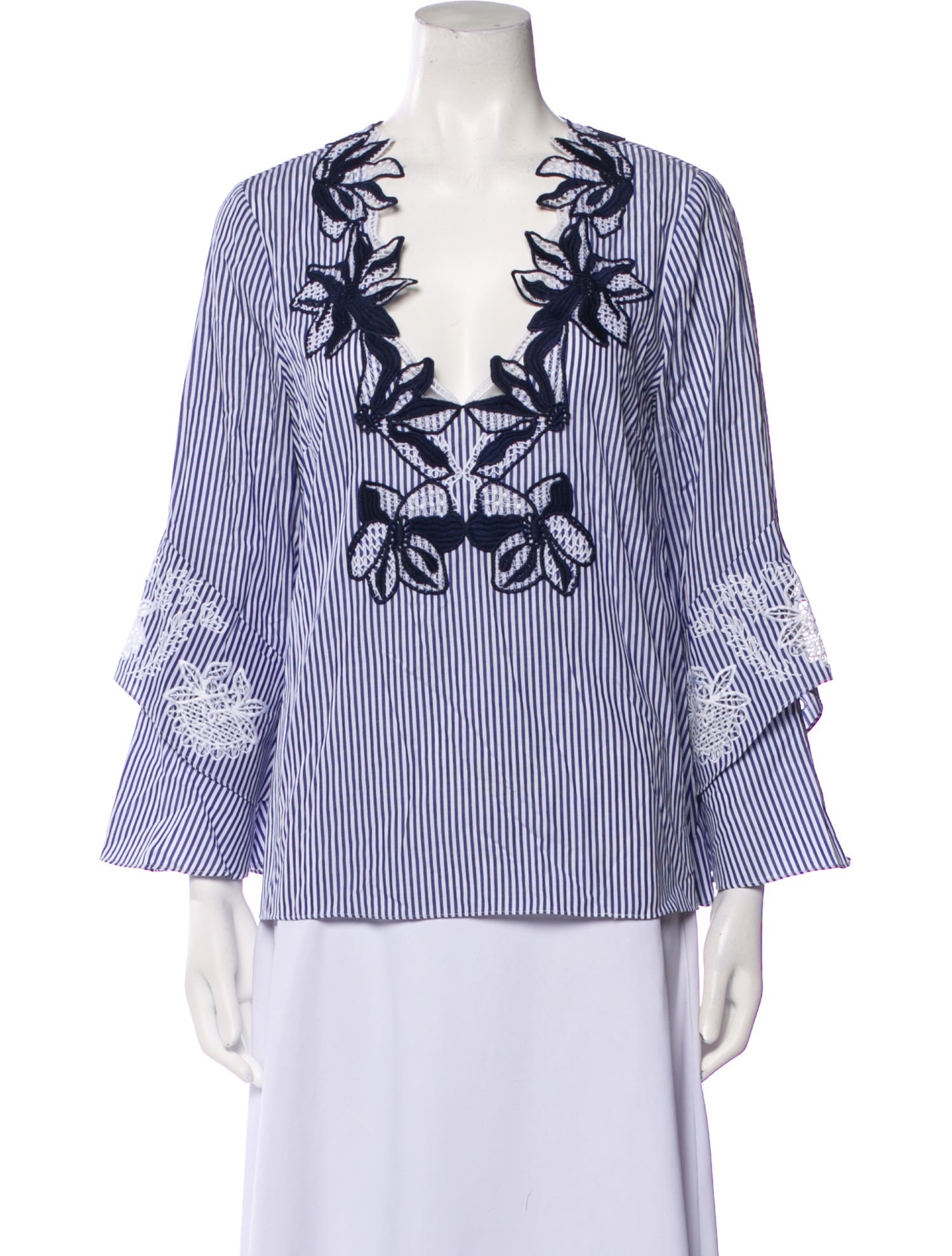 Tanya Taylor Printed V-Neck Blouse