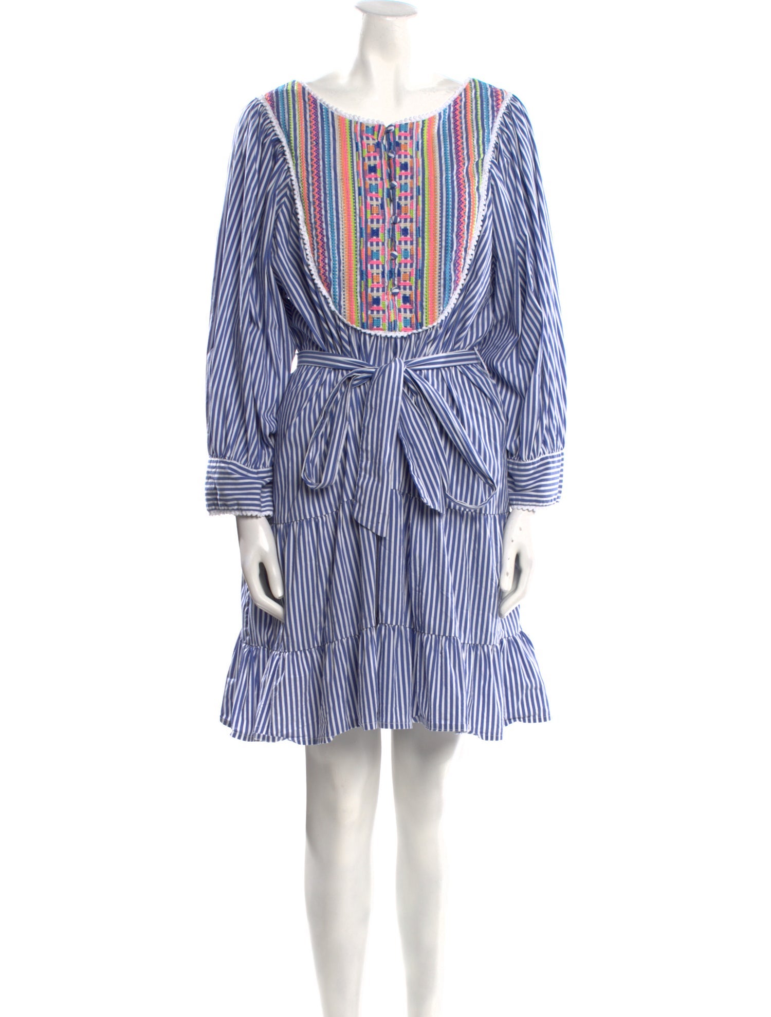 Tanya Taylor Striped Mini Dress