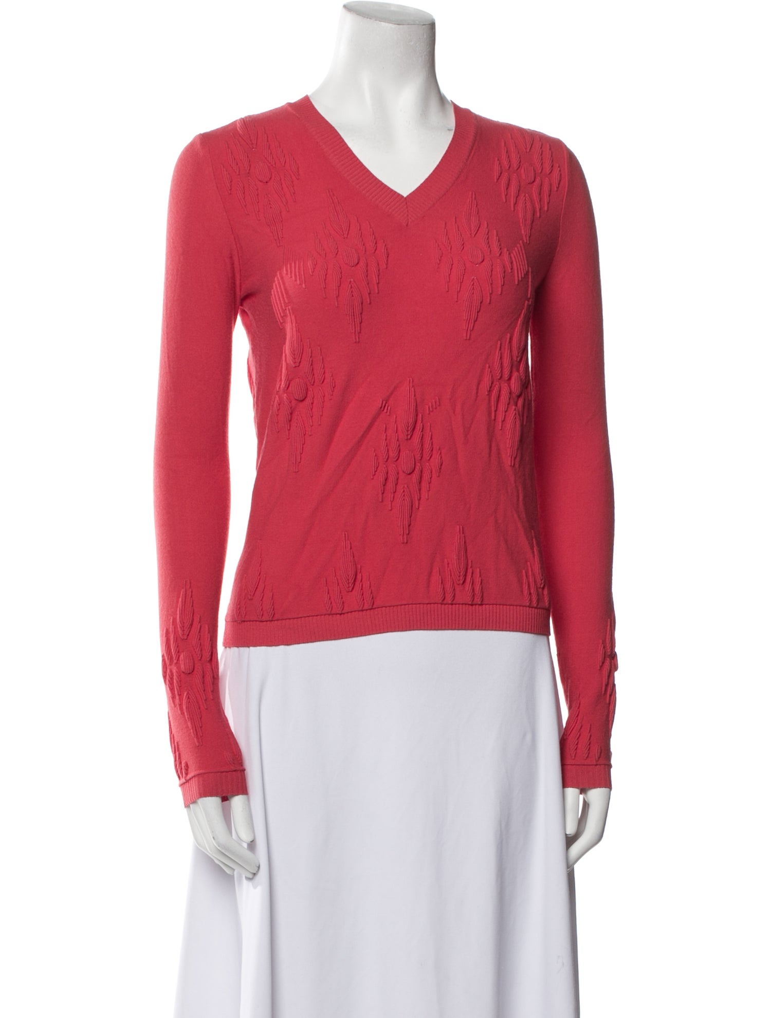 Tanya Taylor V-Neck Long Sleeve Top