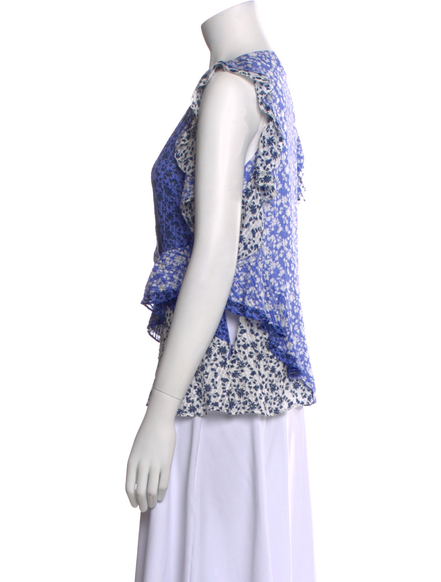 Tanya Taylor Silk Floral Print Top