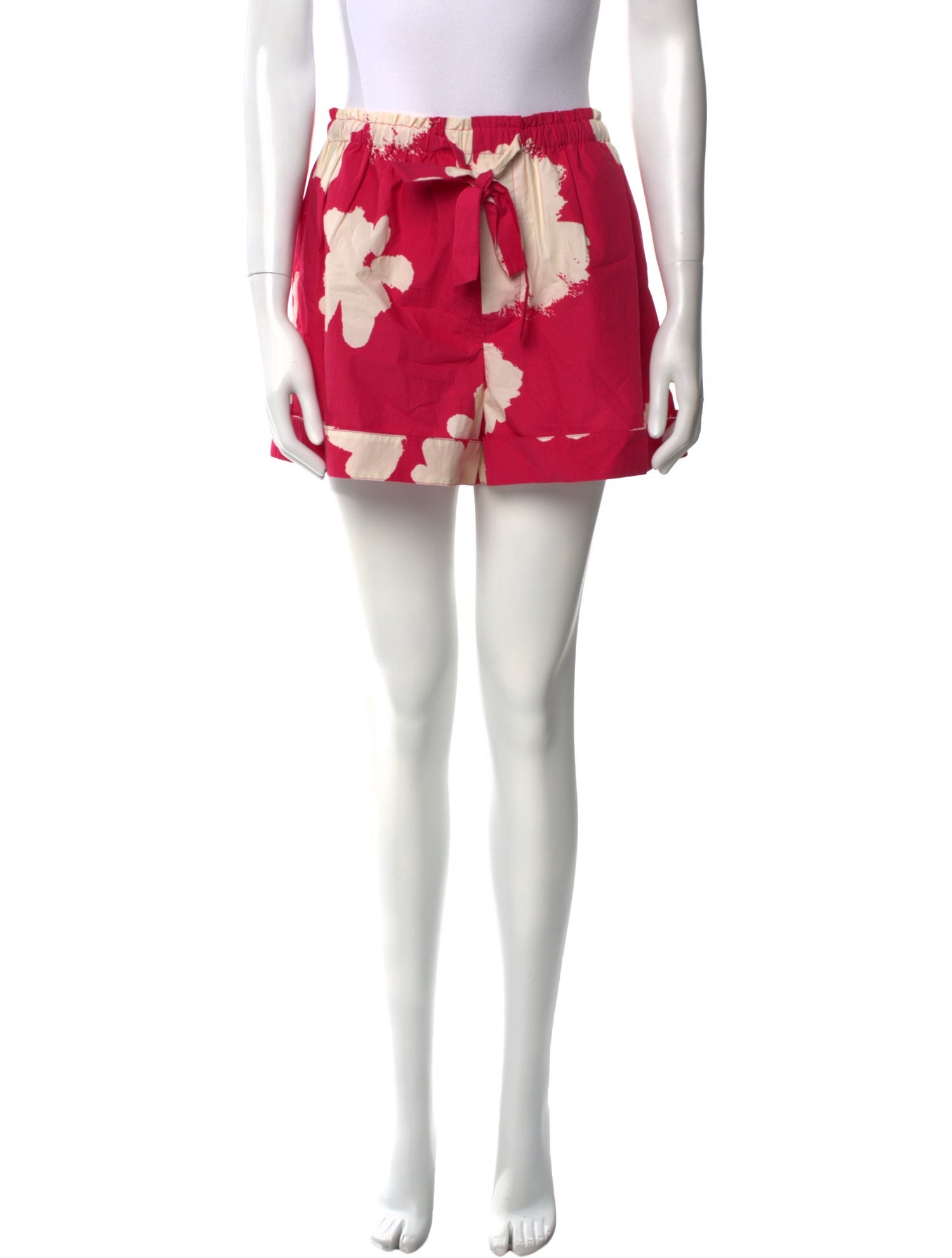 Tanya Taylor Floral Print Mini Shorts