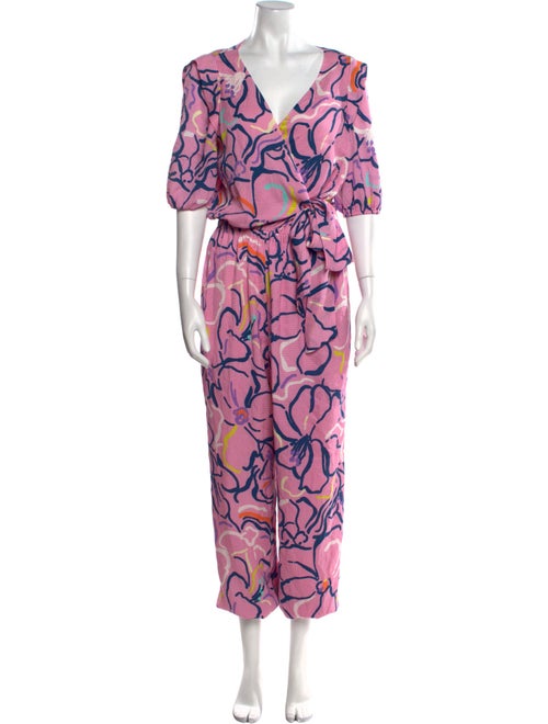 Tanya Taylor Silk Printed Jumpsuit
