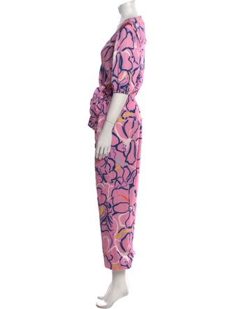 Tanya Taylor Silk Printed Jumpsuit