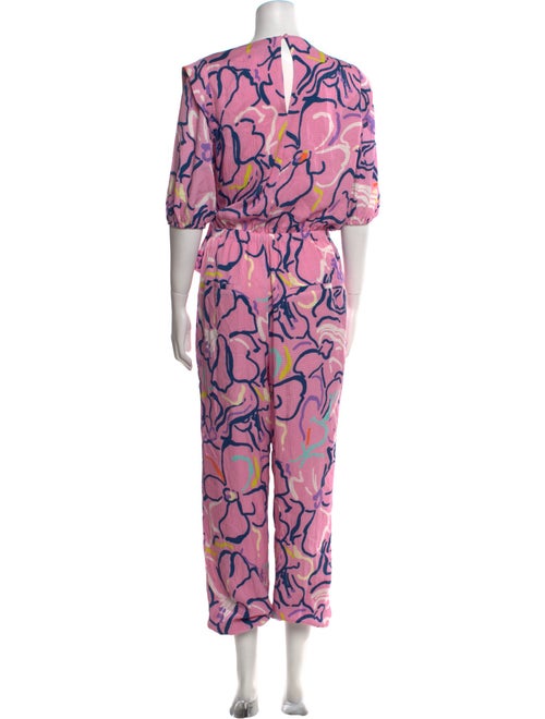 Tanya Taylor Silk Printed Jumpsuit
